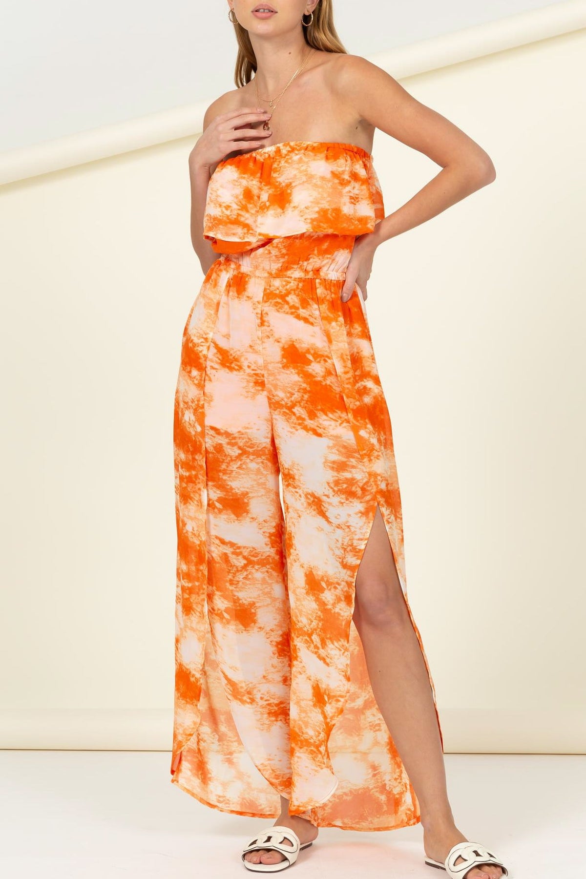 Woven Print Jumpsuit - Charming Charlie