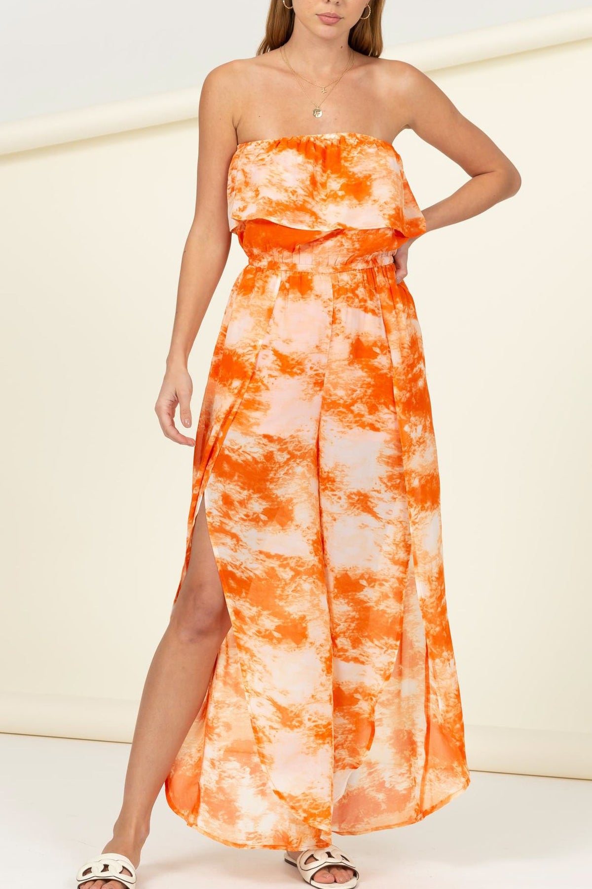 Woven Print Jumpsuit - Charming Charlie