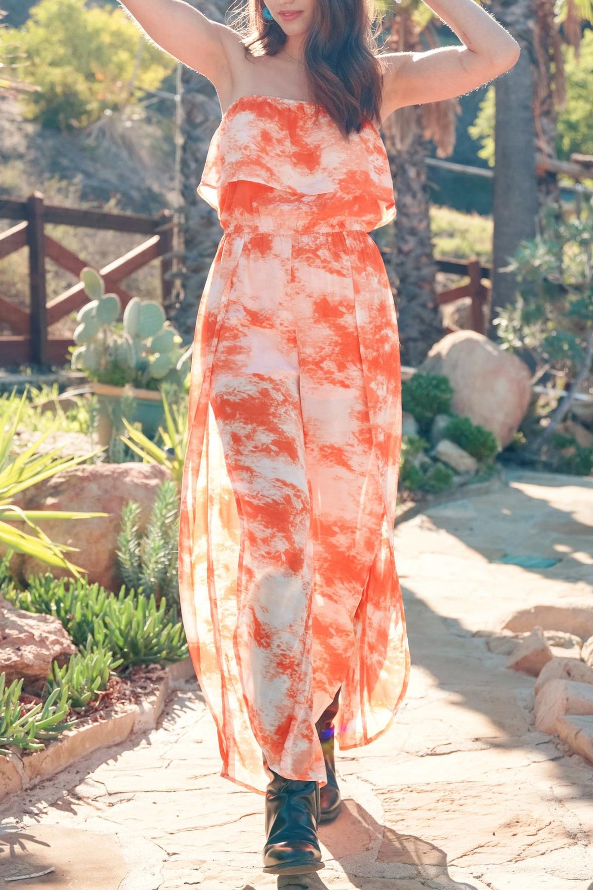 Woven Print Jumpsuit - Charming Charlie