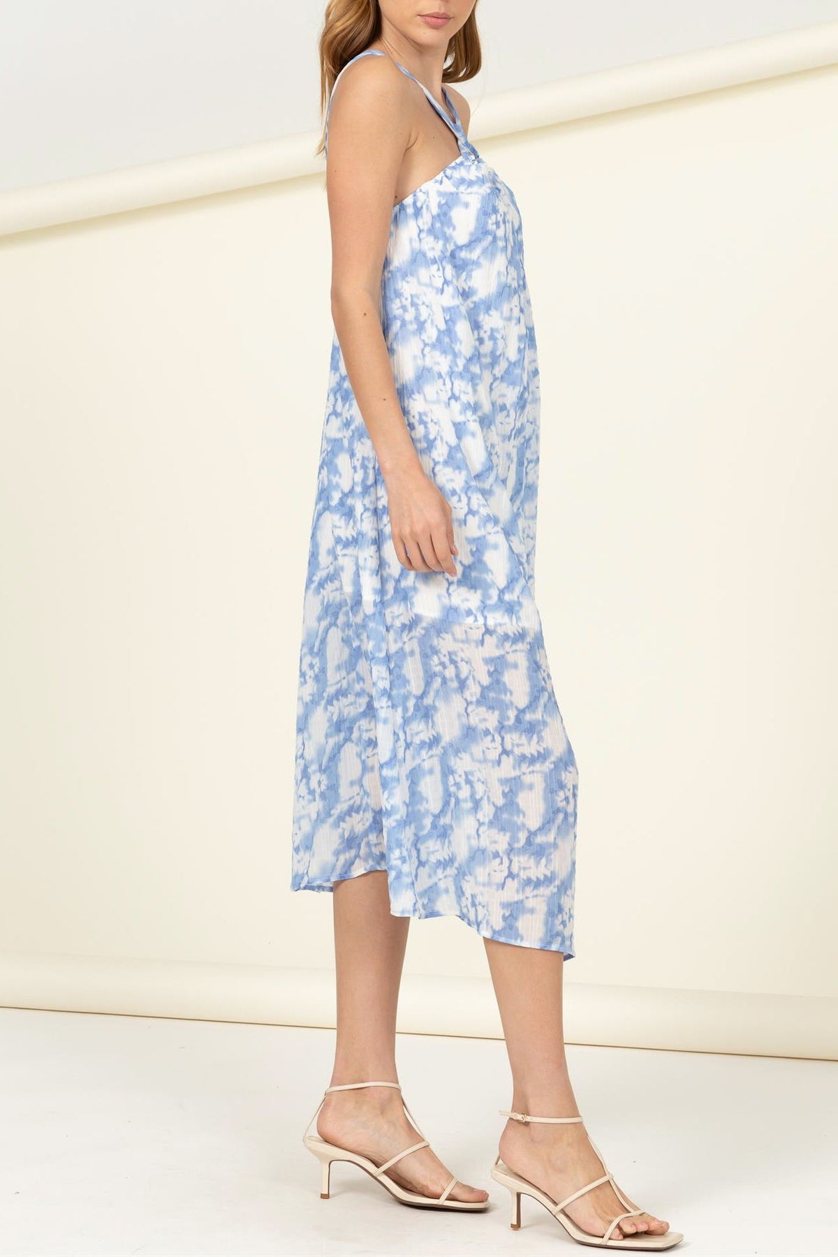 Criss Cross Neckline Novelty Printed Dress - Charming Charlie