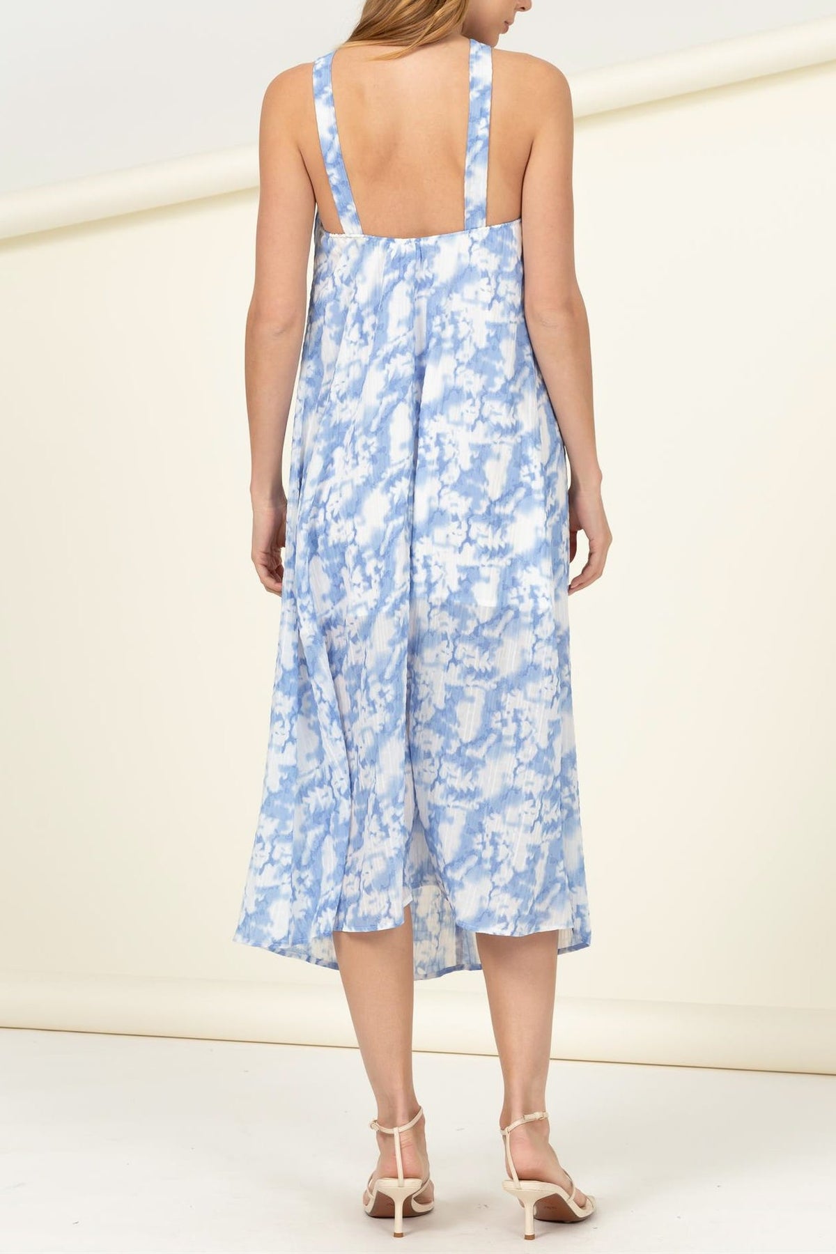 Criss Cross Neckline Novelty Printed Dress - Charming Charlie