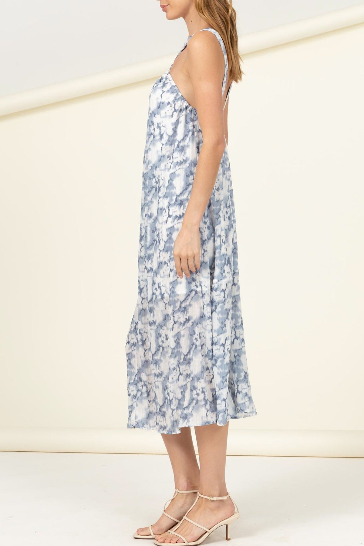 Criss Cross Neckline Novelty Printed Dress - Charming Charlie