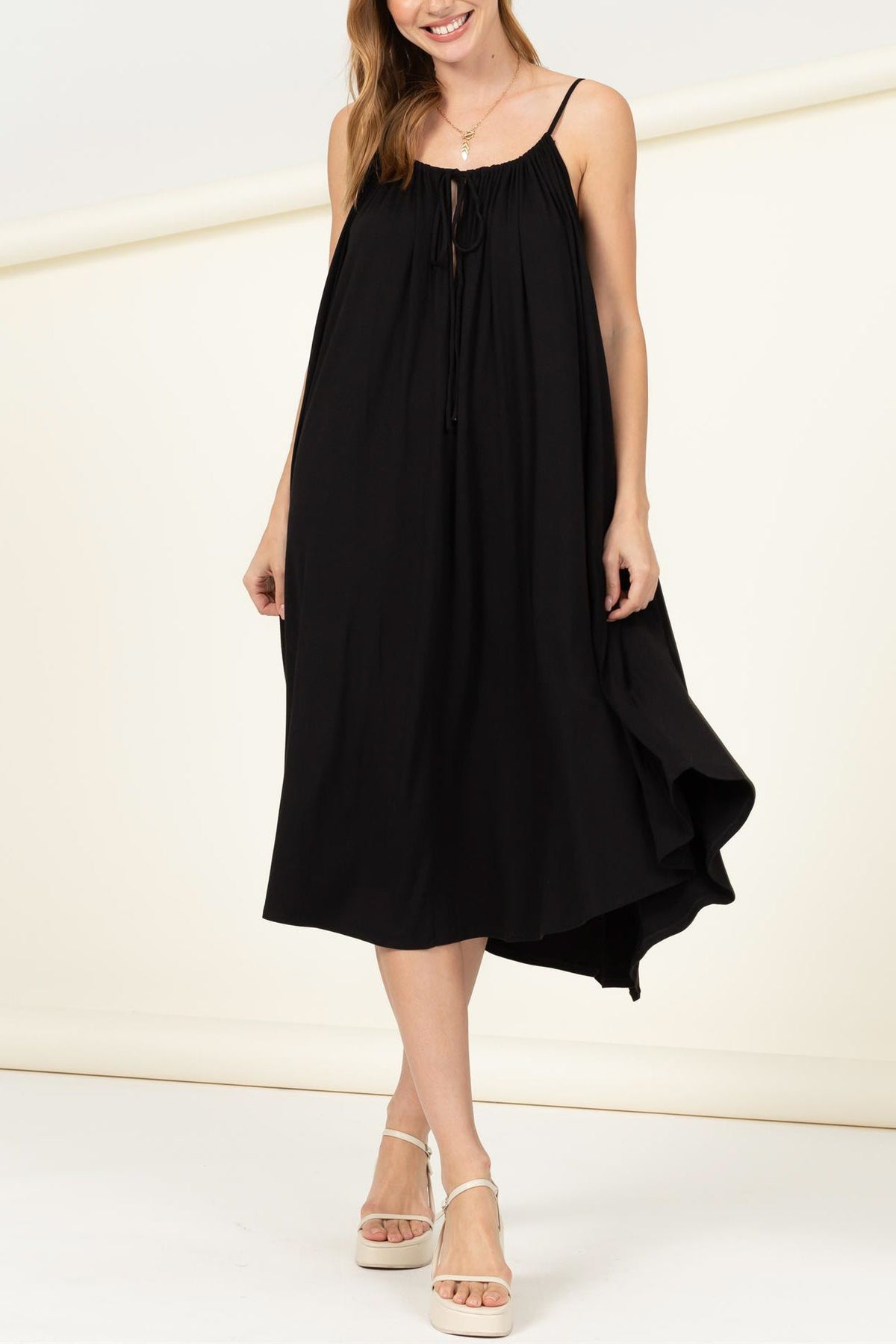 Knit Solid Flare Dress - Charming Charlie