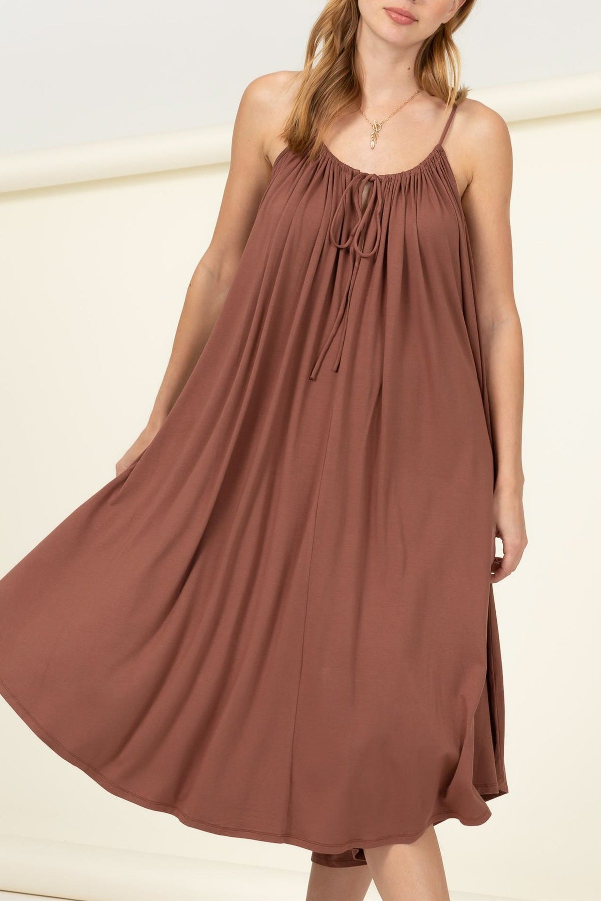Knit Solid Flare Dress - Charming Charlie