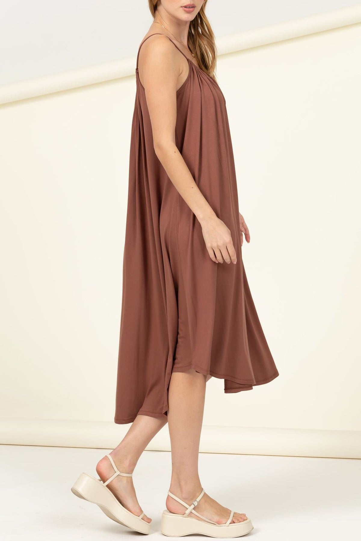 Knit Solid Flare Dress - Charming Charlie