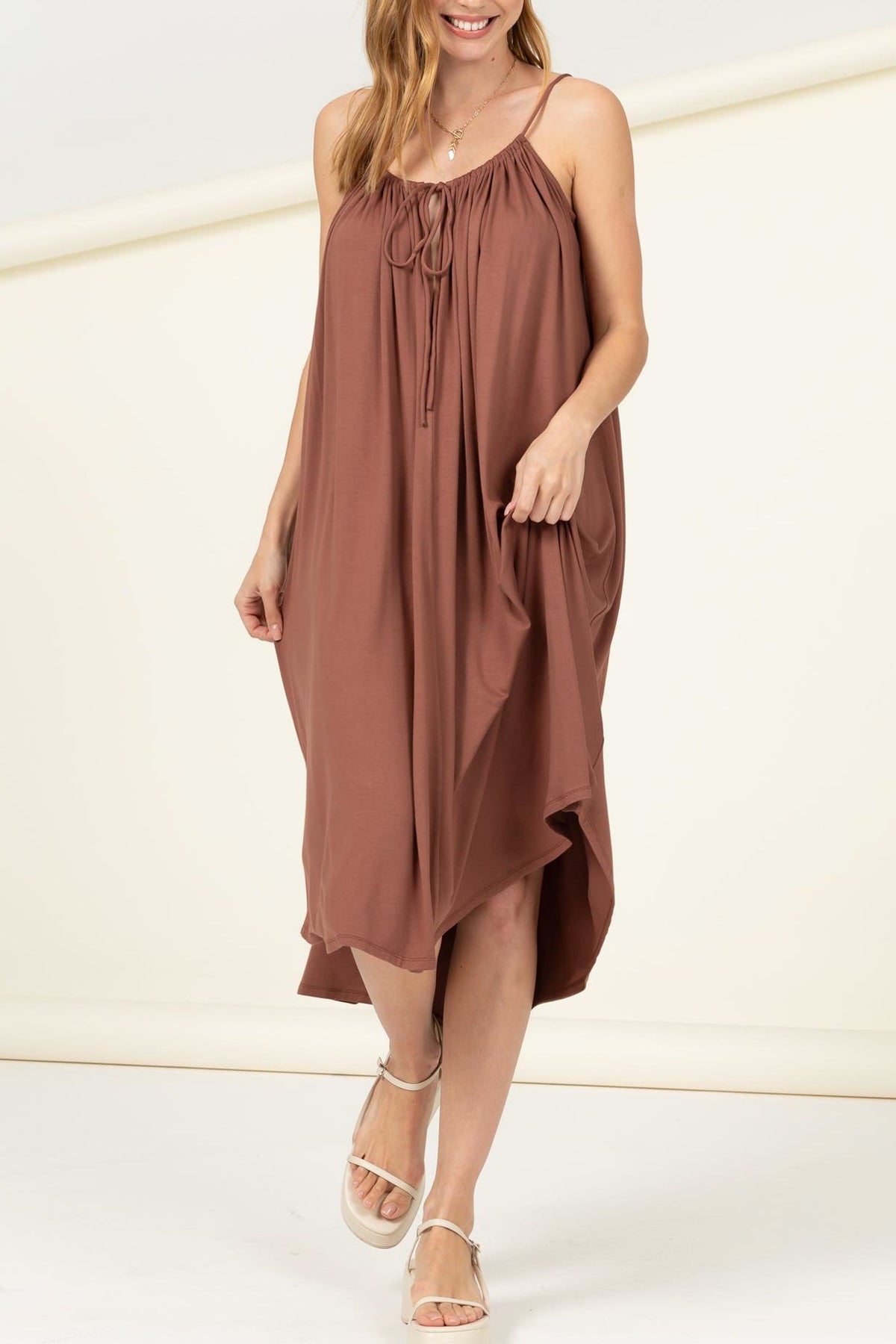 Knit Solid Flare Dress - Charming Charlie