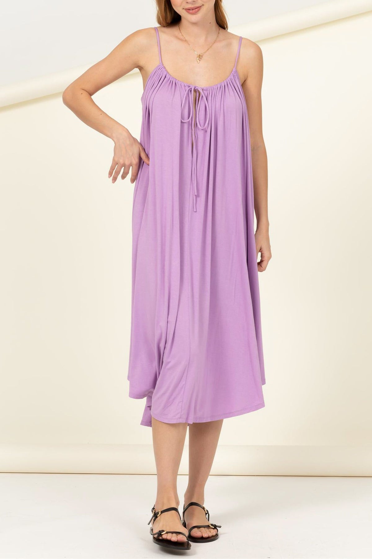 Knit Solid Flare Dress - Charming Charlie