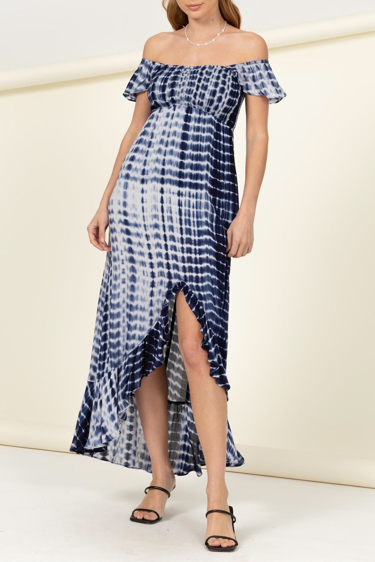 Woven Off the Shoulder Tye Dye Dress - Charming Charlie