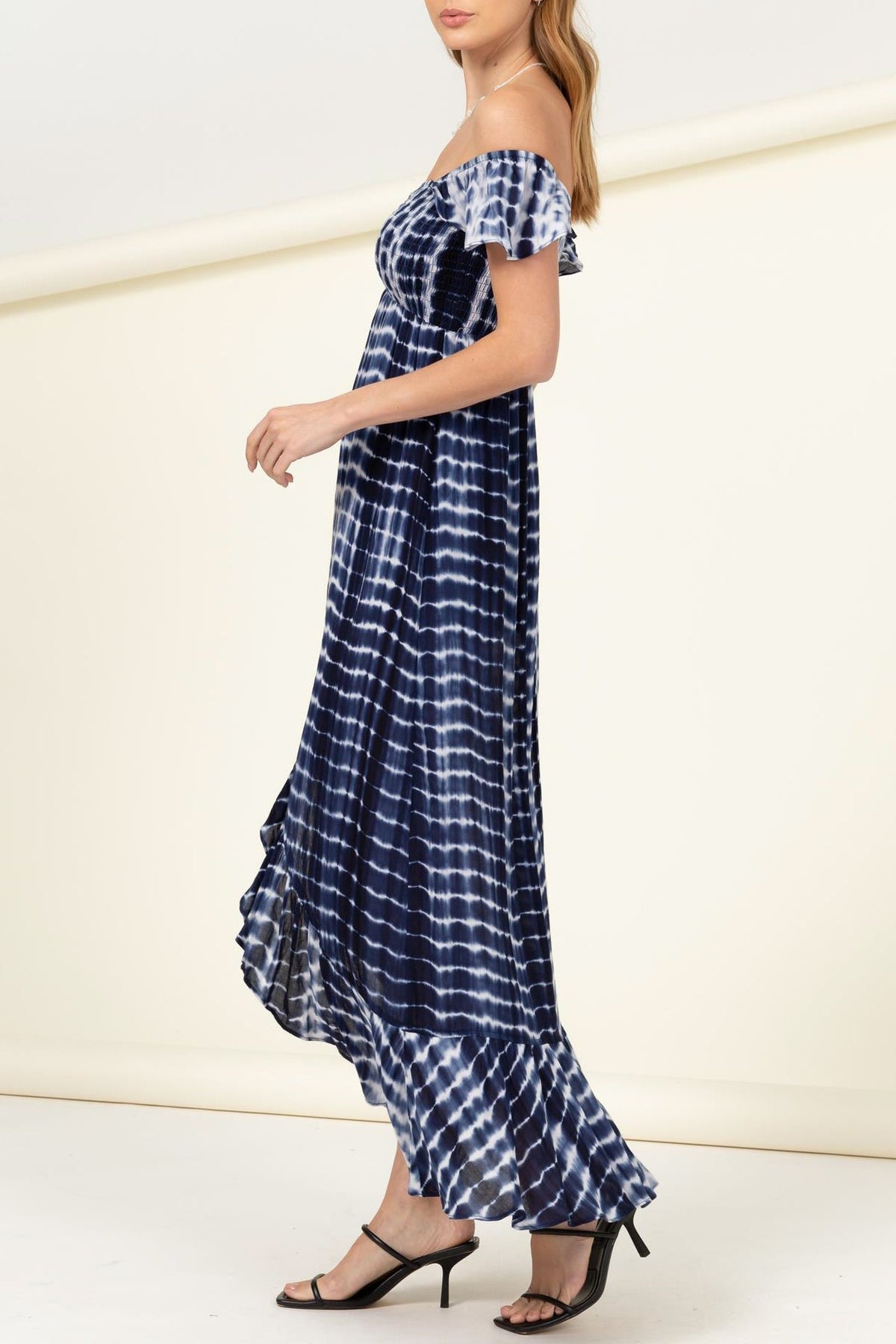 Woven Off the Shoulder Tye Dye Dress - Charming Charlie