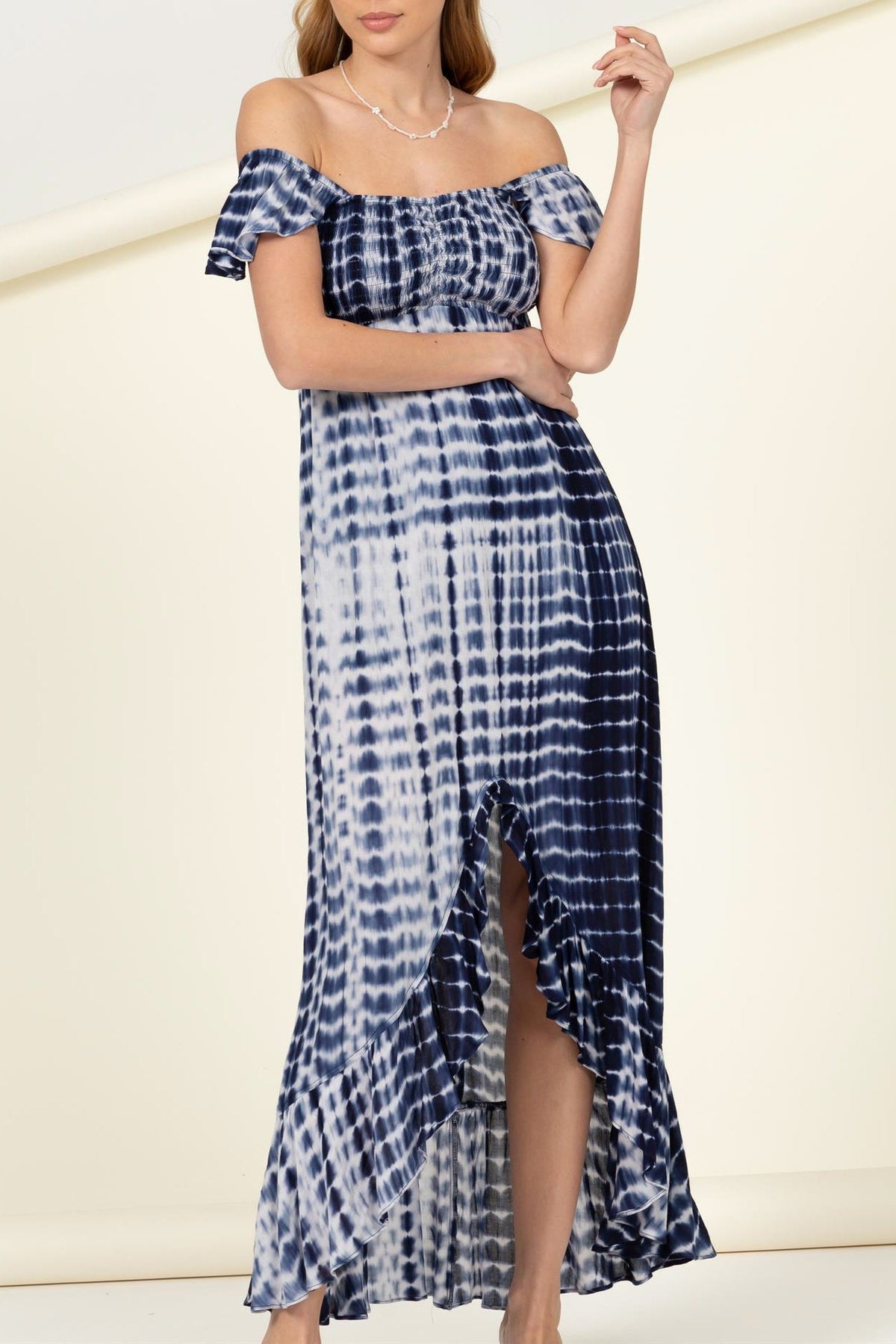 Woven Off the Shoulder Tye Dye Dress - Charming Charlie