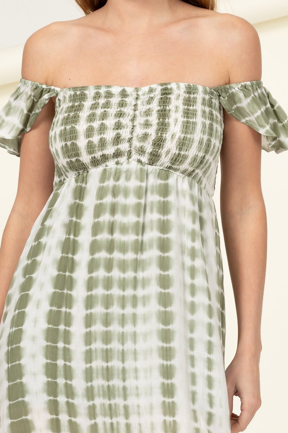 Woven Off the Shoulder Tye Dye Dress - Charming Charlie