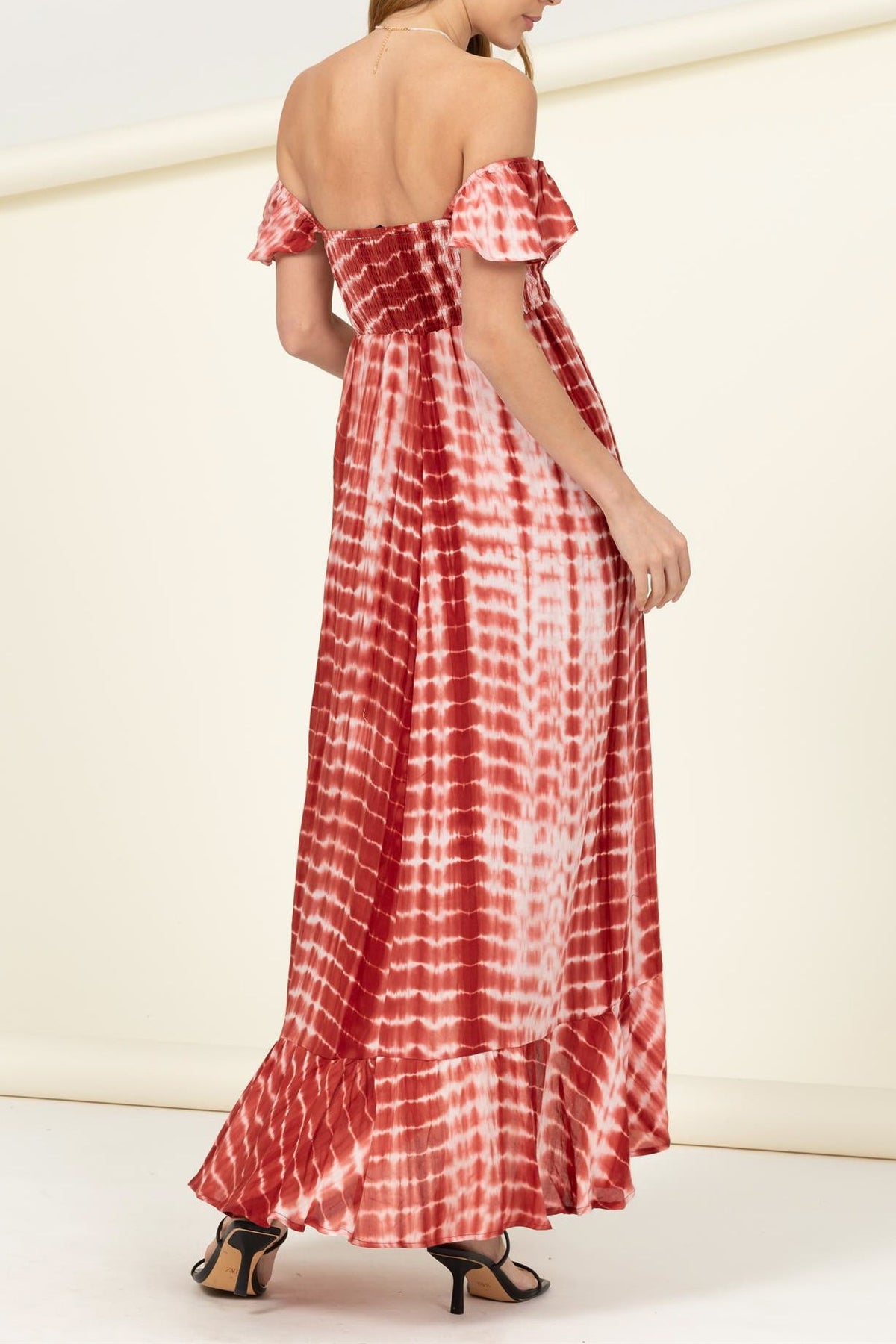 Woven Off the Shoulder Tye Dye Dress - Charming Charlie