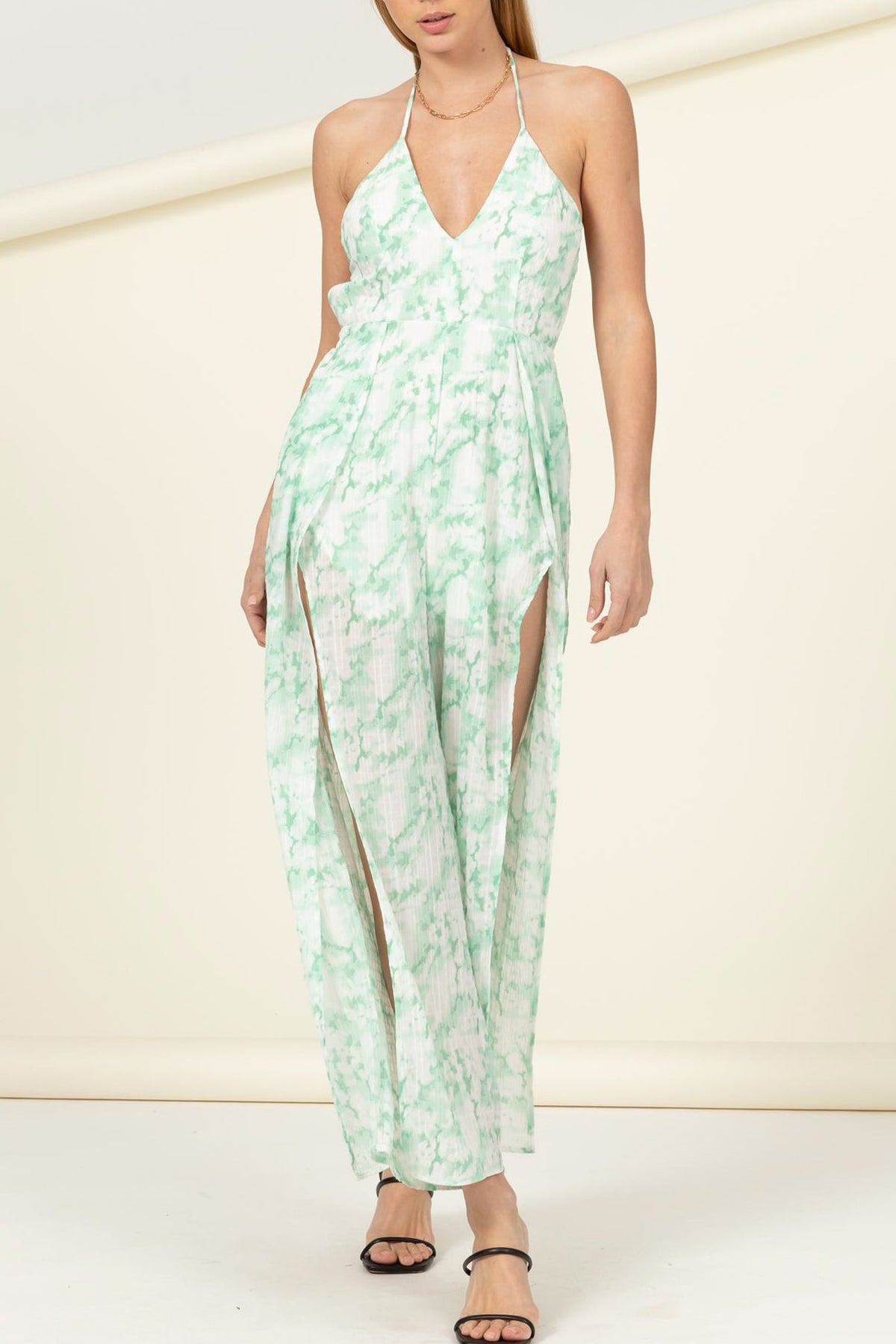 Woven V-Neck Jumpsuit - Charming Charlie