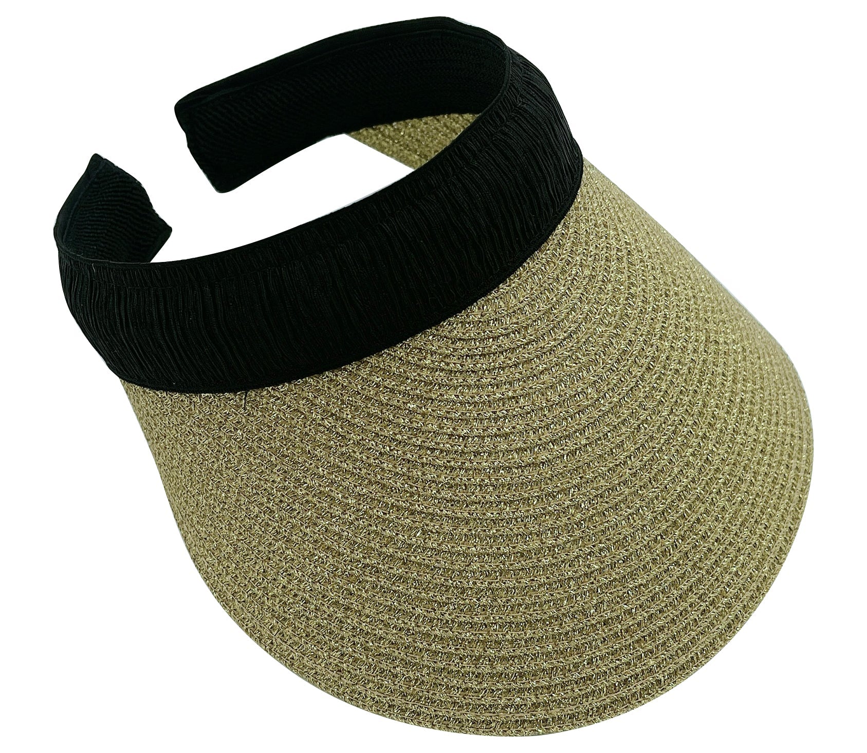 Metallic Straw Sun Visor - Charming Charlie