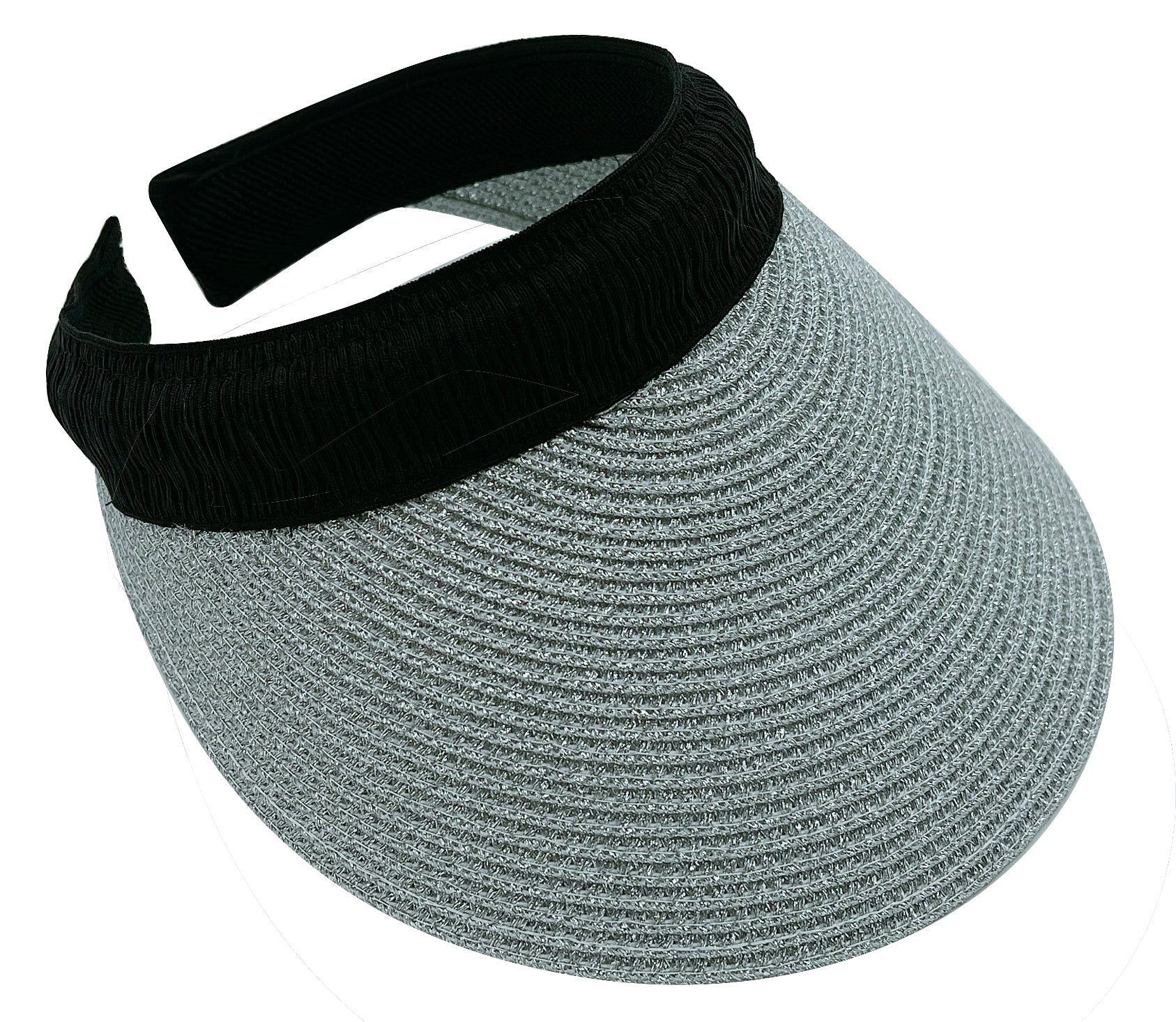 Metallic Straw Sun Visor - Charming Charlie