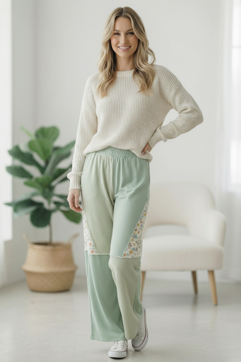 Sage Blossom Lounge Pants - Charming Charlie