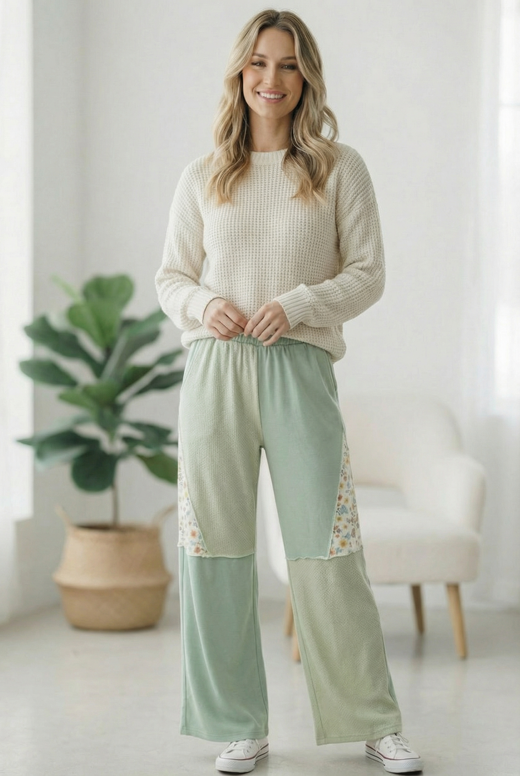 Sage Blossom Lounge Pants - Charming Charlie