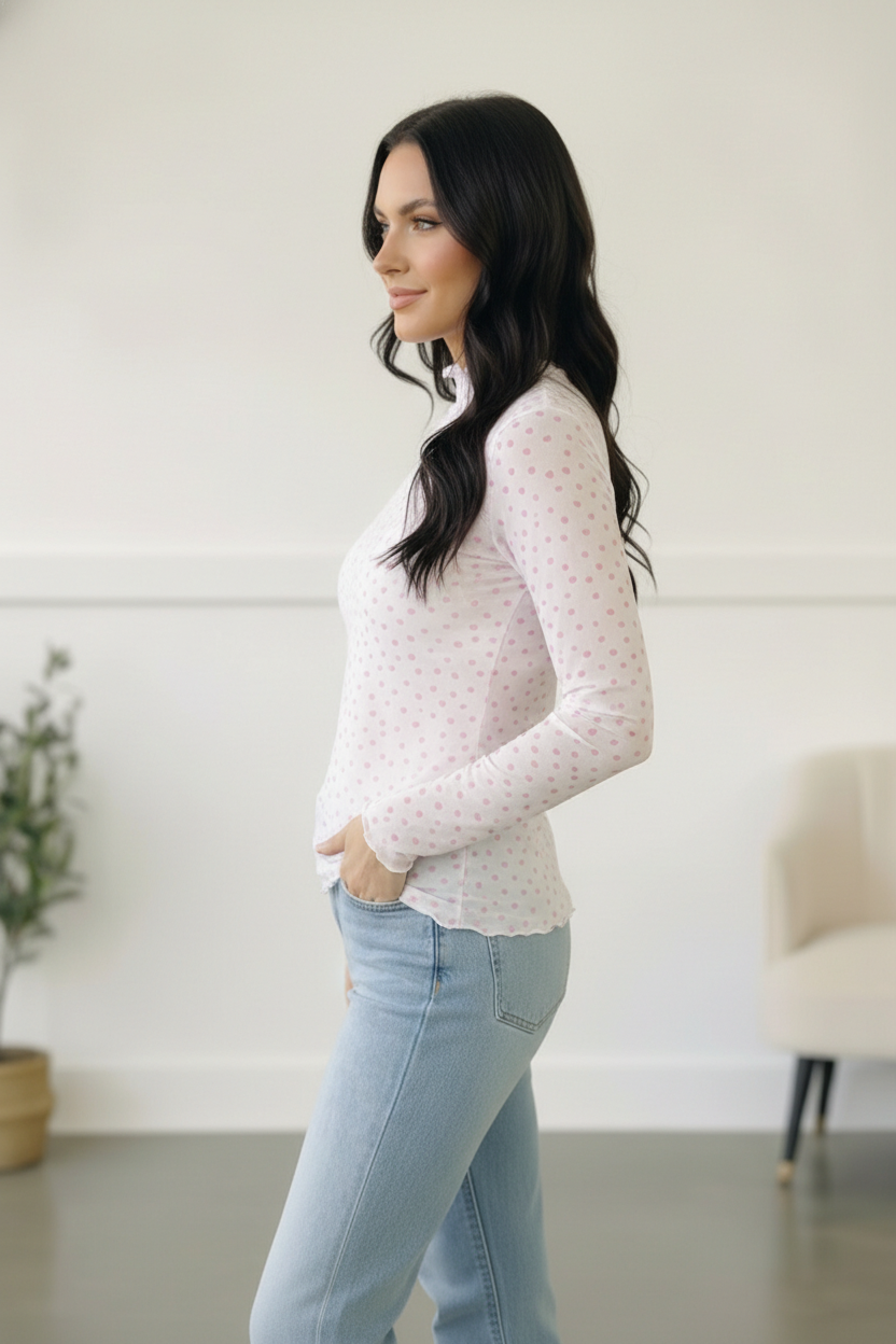 Sweetheart Whisper Mesh Top - Charming Charlie