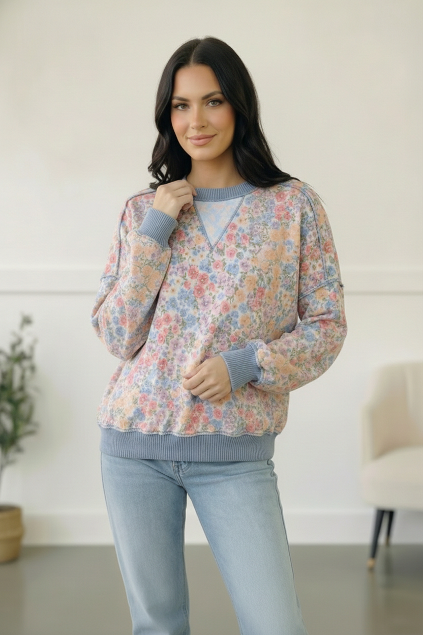 Meadow Breeze Floral Pullover - Charming Charlie