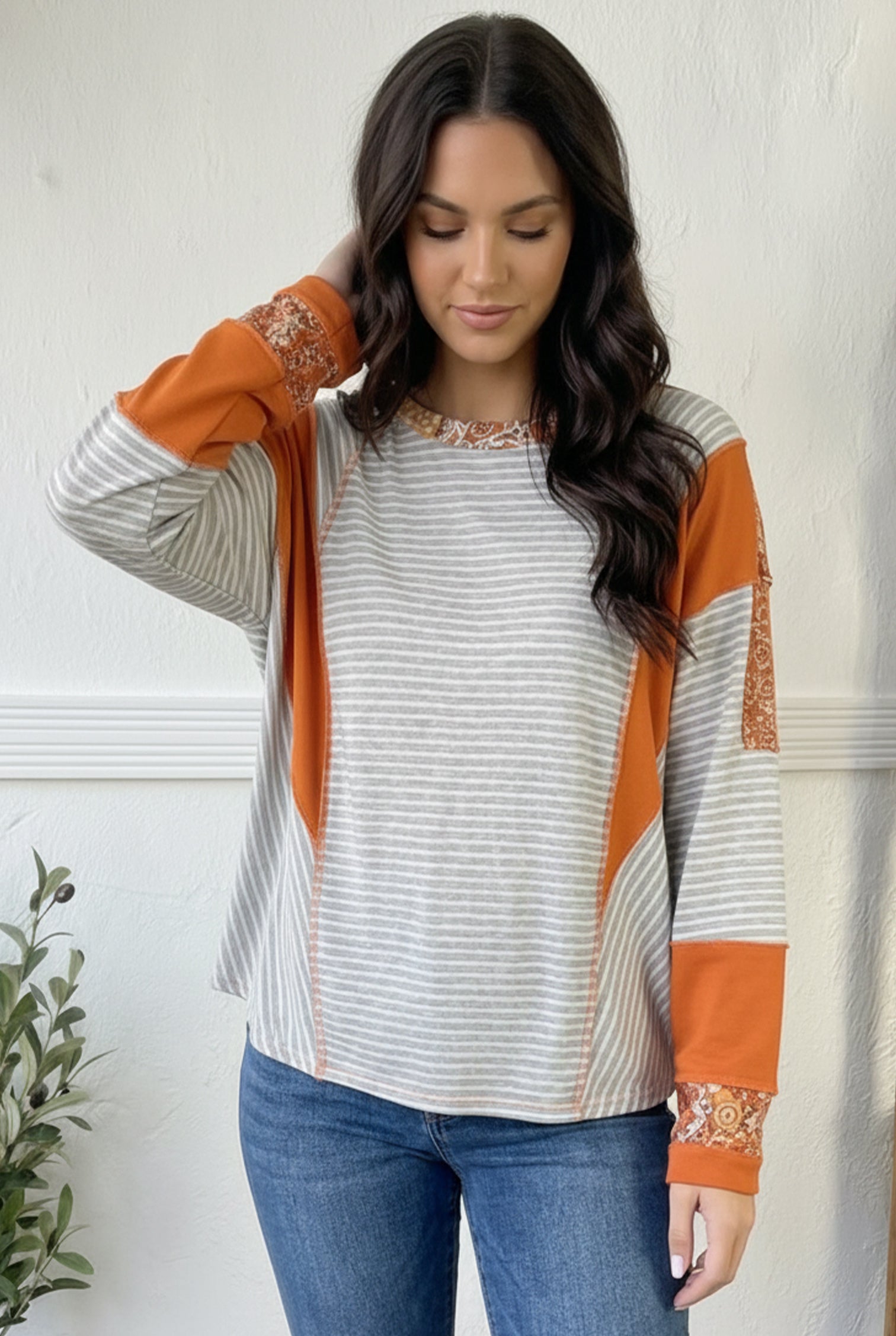 Boho Patchwork Daydream Raglan - Charming Charlie