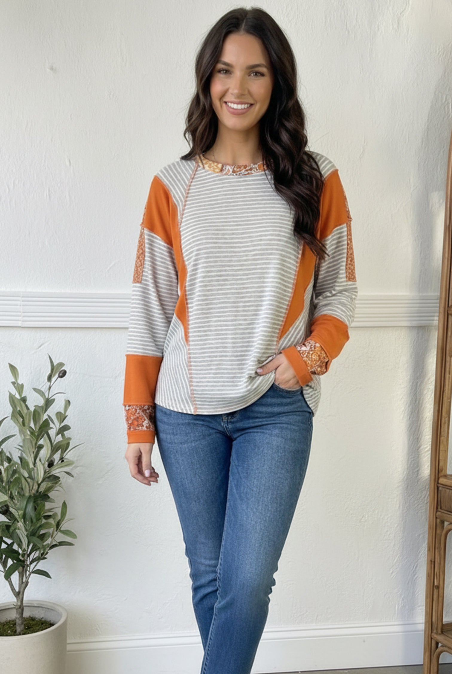 Boho Patchwork Daydream Raglan - Charming Charlie