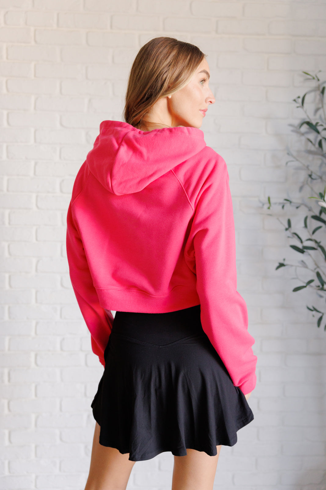 Had Me in the First Half Pullover Hoodie in Flamingo Pink - Charming Charlie