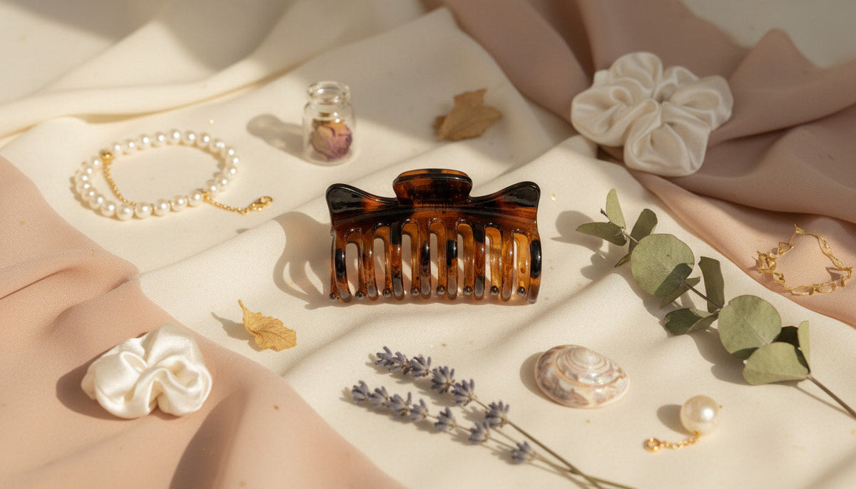 Large Brown Hair Clamp - Charming Charlie