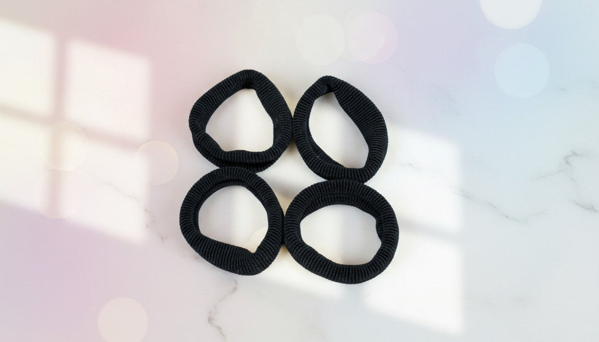 Black Hair Ties. Pack of 6 - Charming Charlie
