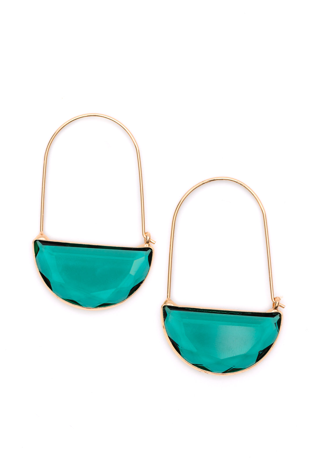 Half Circle Crystal Earrings - Charming Charlie