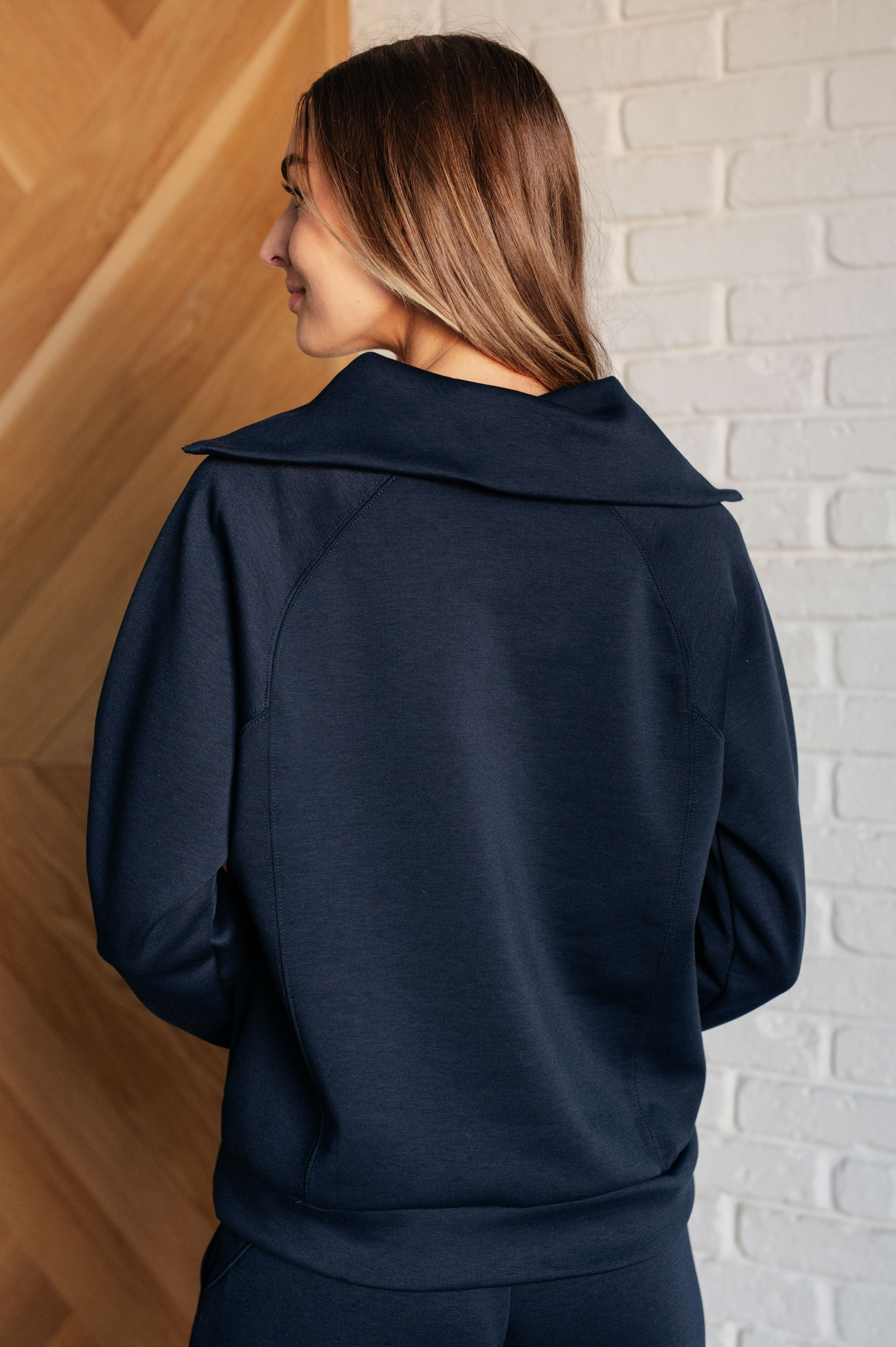 Hamptons Travel Half Zip Pullover in Navy - Charming Charlie