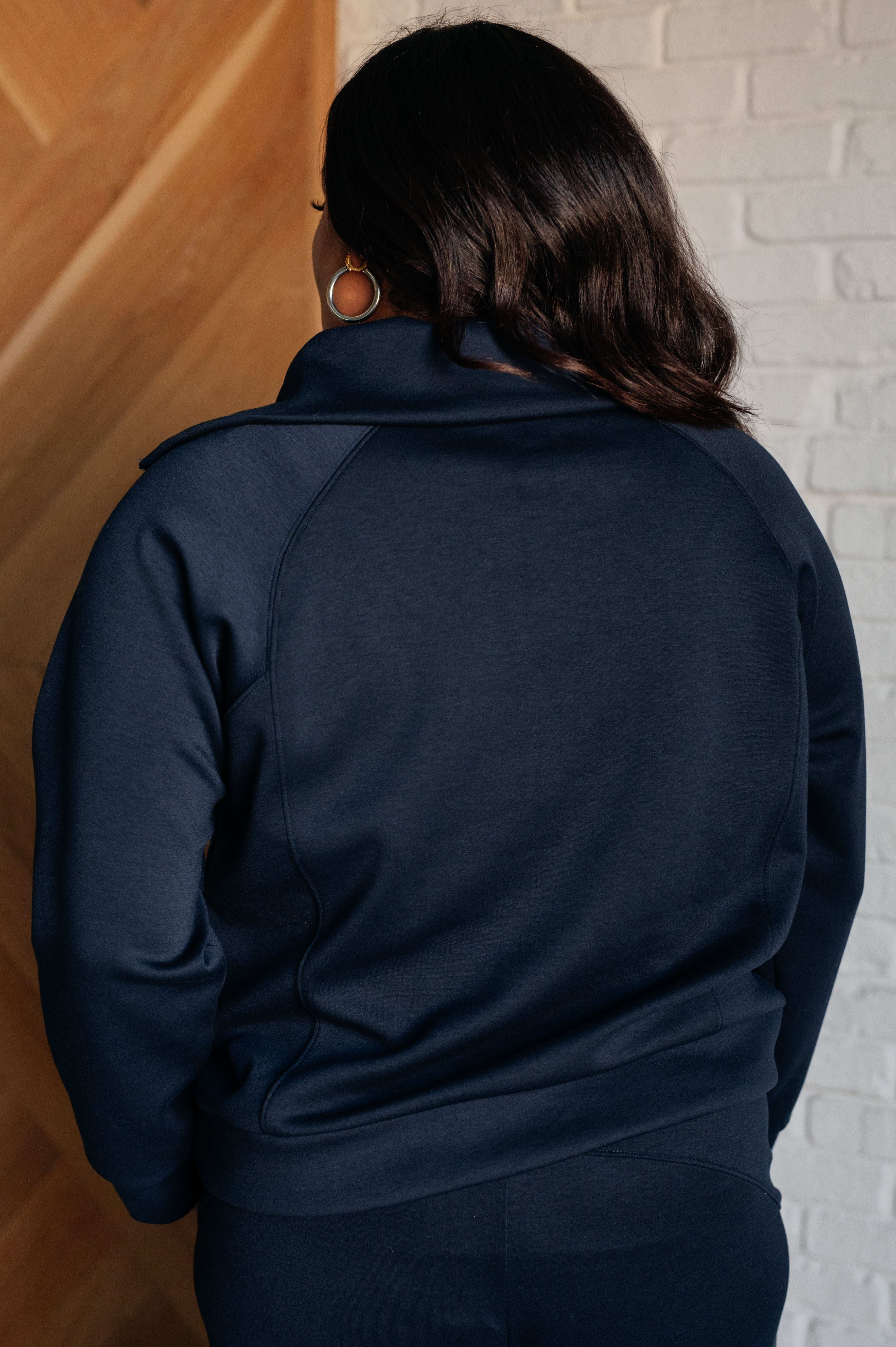 Hamptons Travel Half Zip Pullover in Navy - Charming Charlie