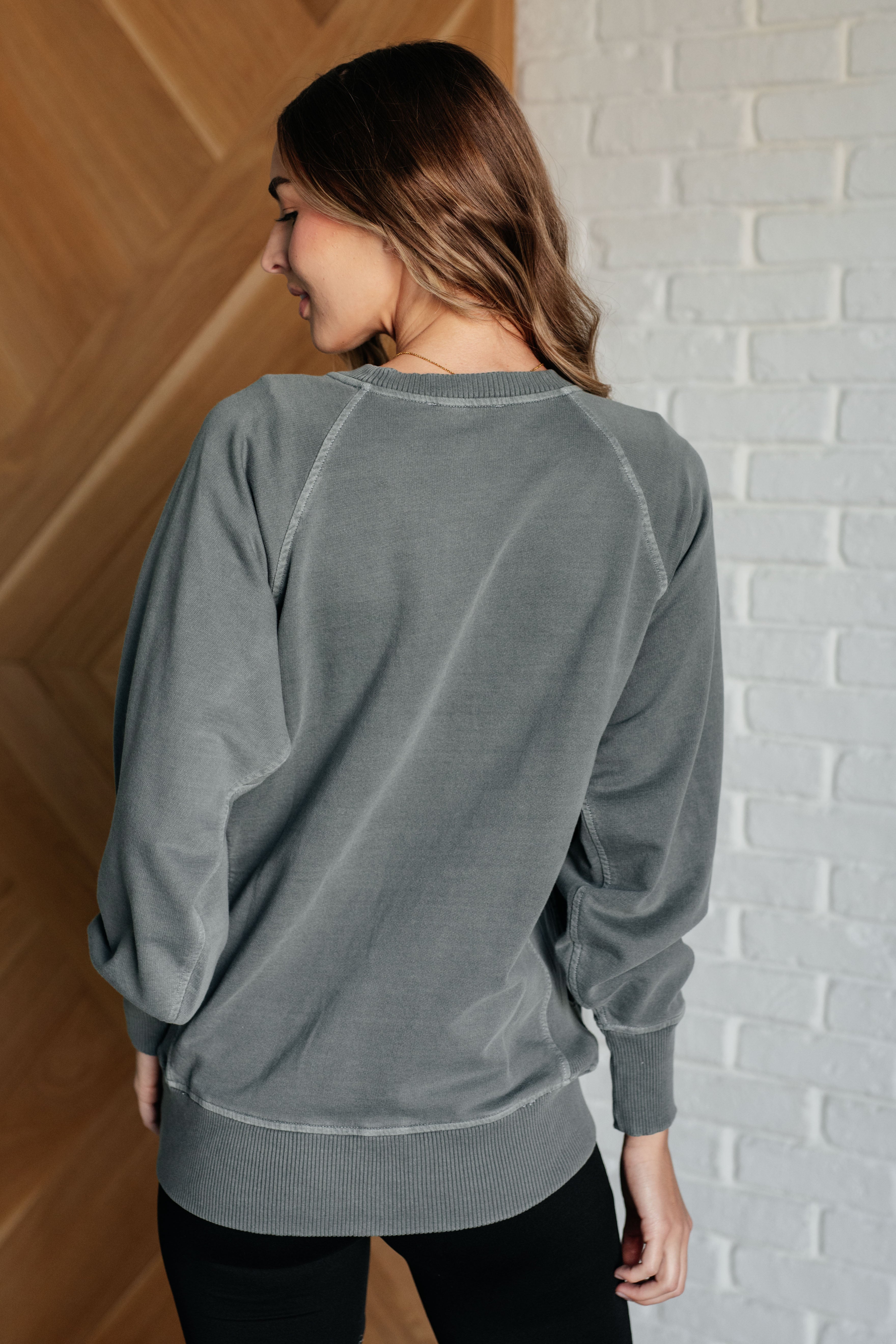 Hands Down Favorite Sweatshirt in Ash Jade - Charming Charlie