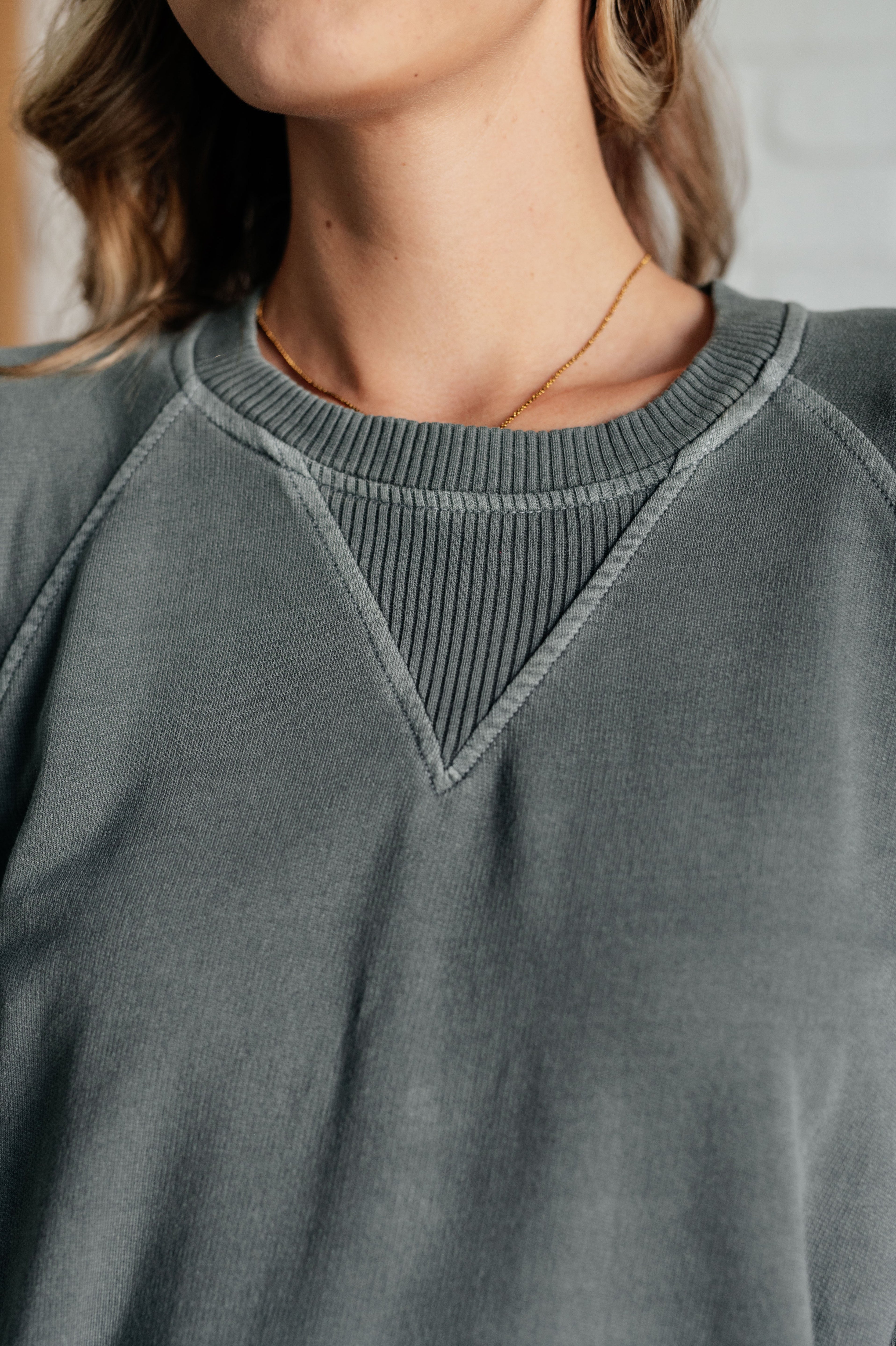 Hands Down Favorite Sweatshirt in Ash Jade - Charming Charlie