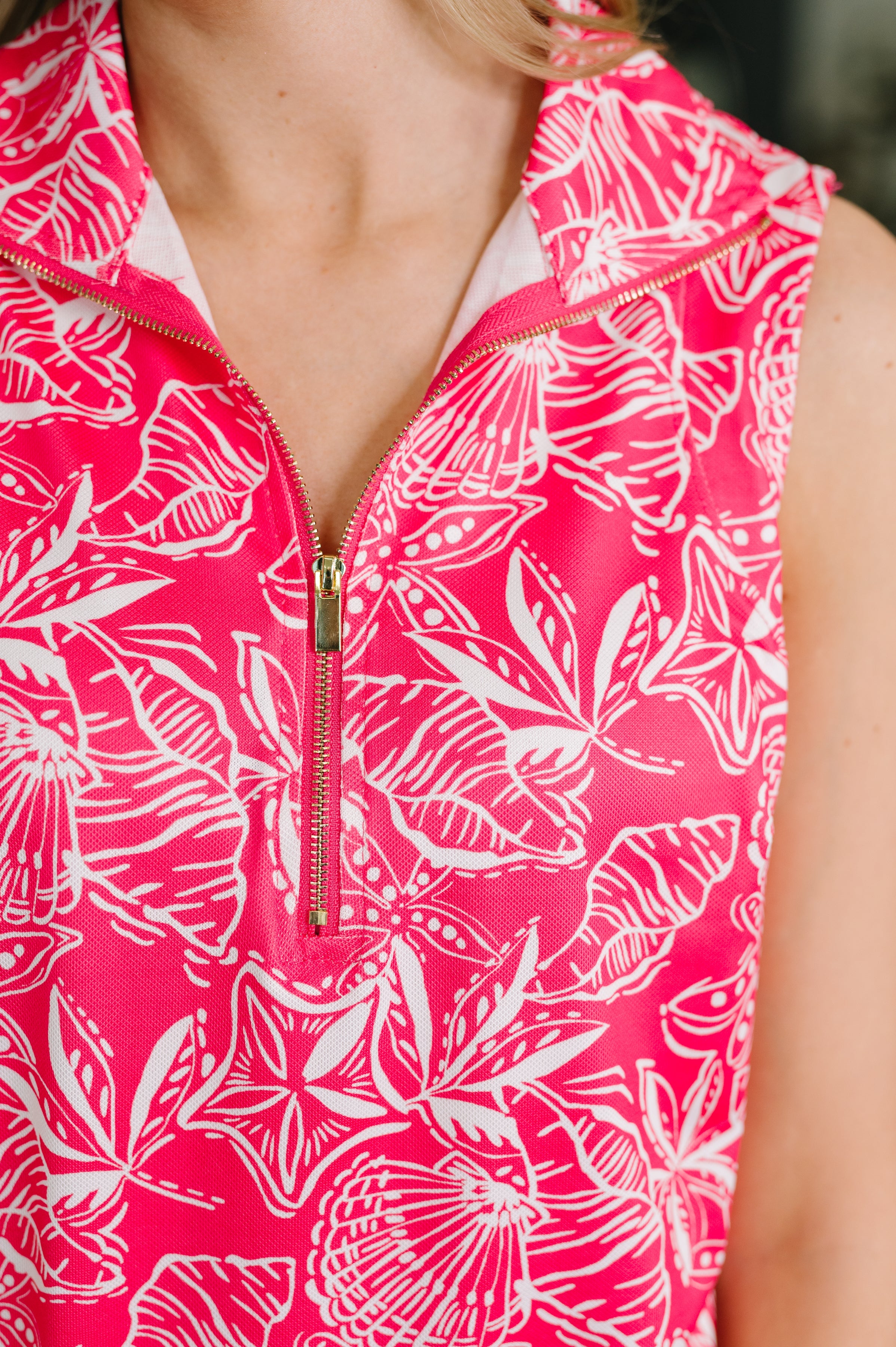 Harbour Quarter Zip Dress in Coastal Pink - Charming Charlie