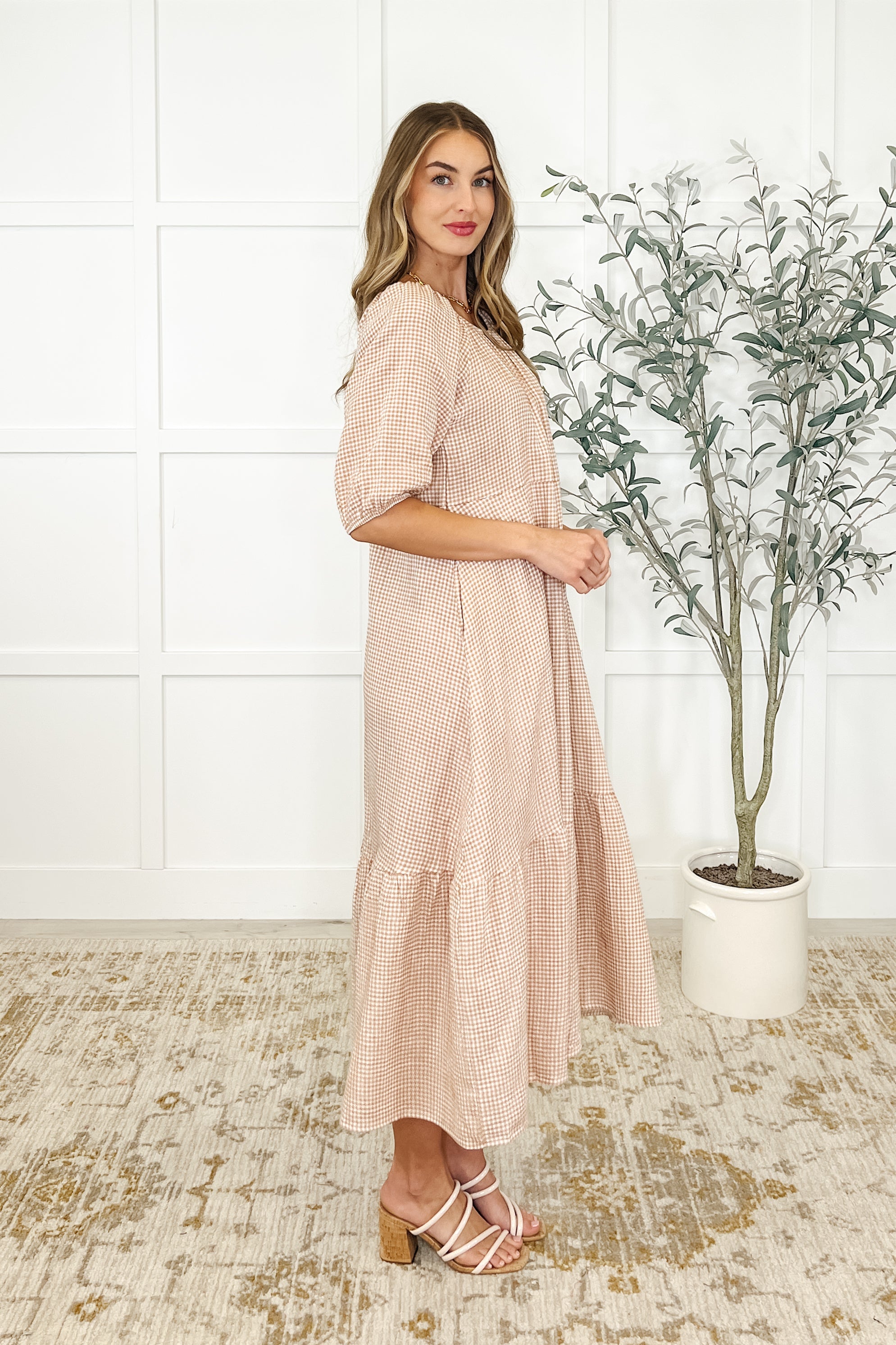 Hazel Dress in Toffee - Charming Charlie