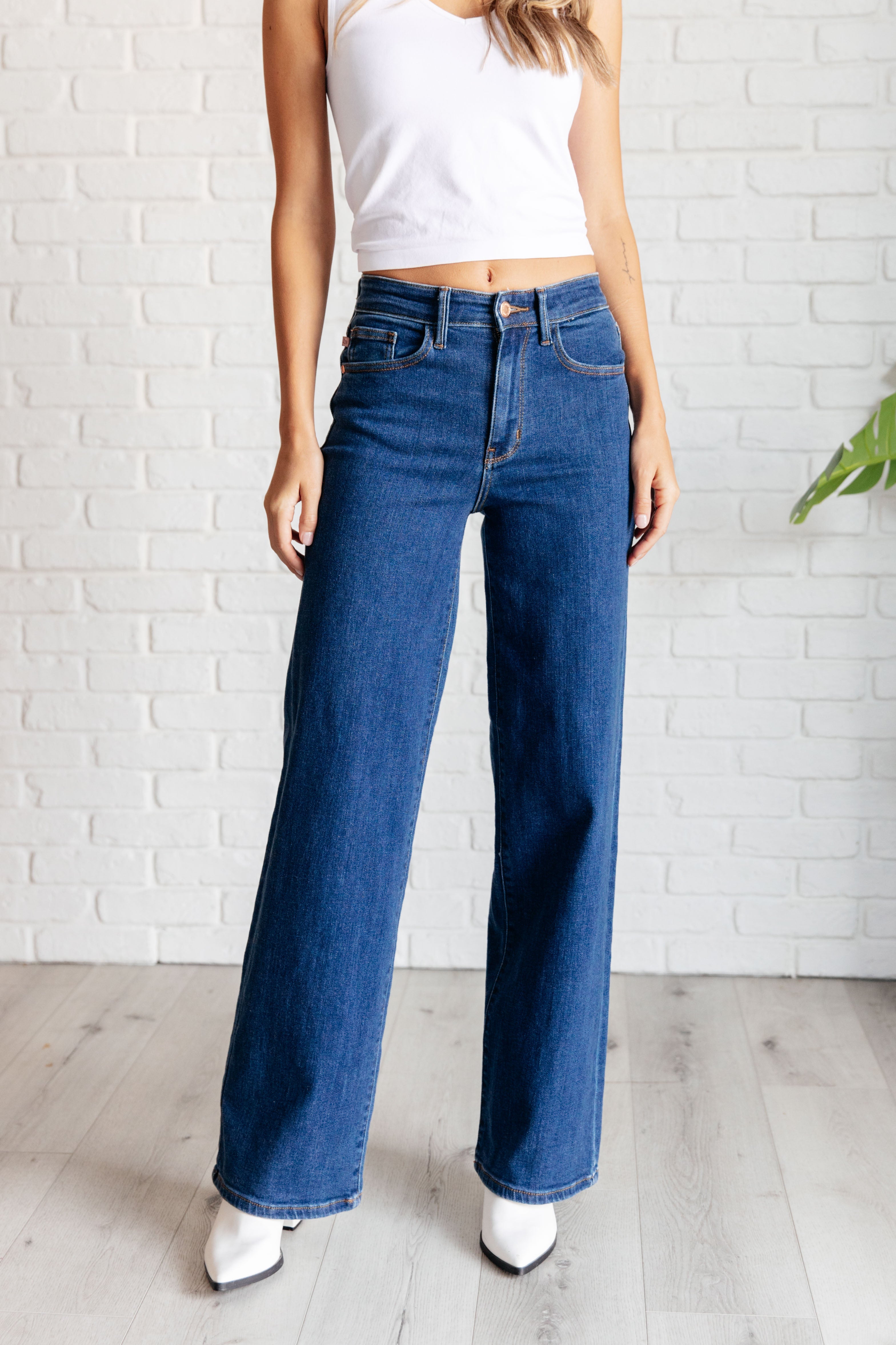 Hazel High Rise Vintage Wide Leg Jeans - Charming Charlie