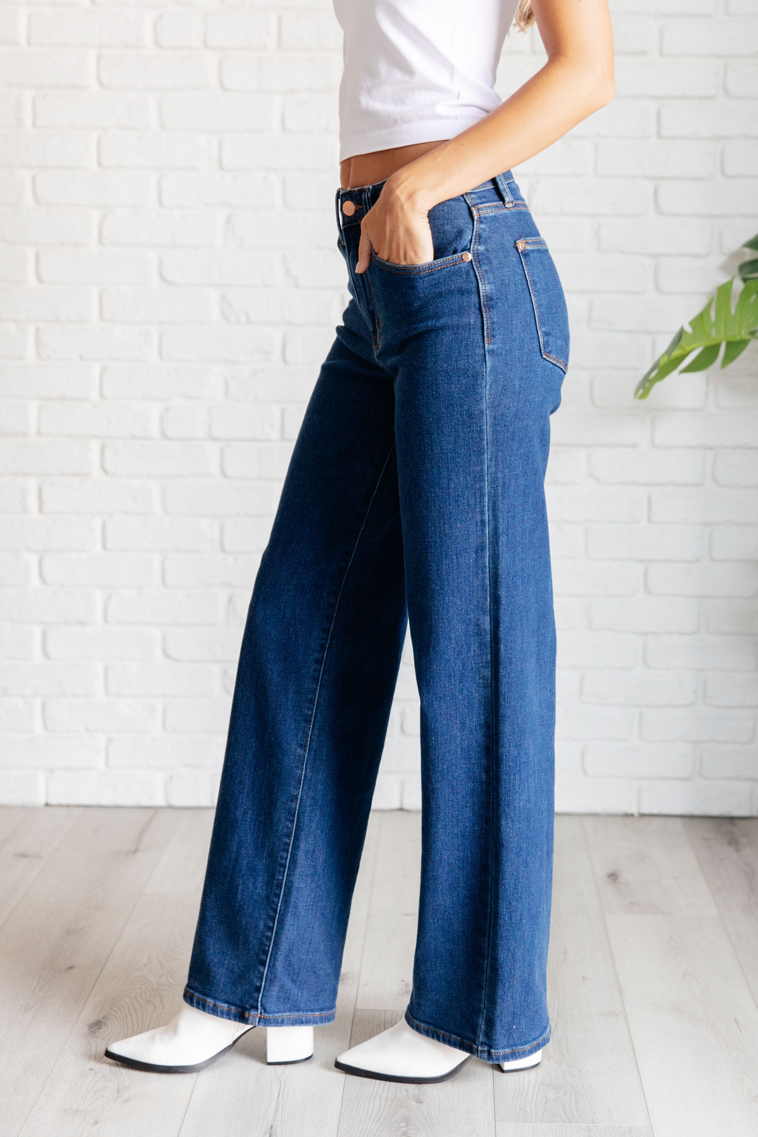 Hazel High Rise Vintage Wide Leg Jeans - Charming Charlie