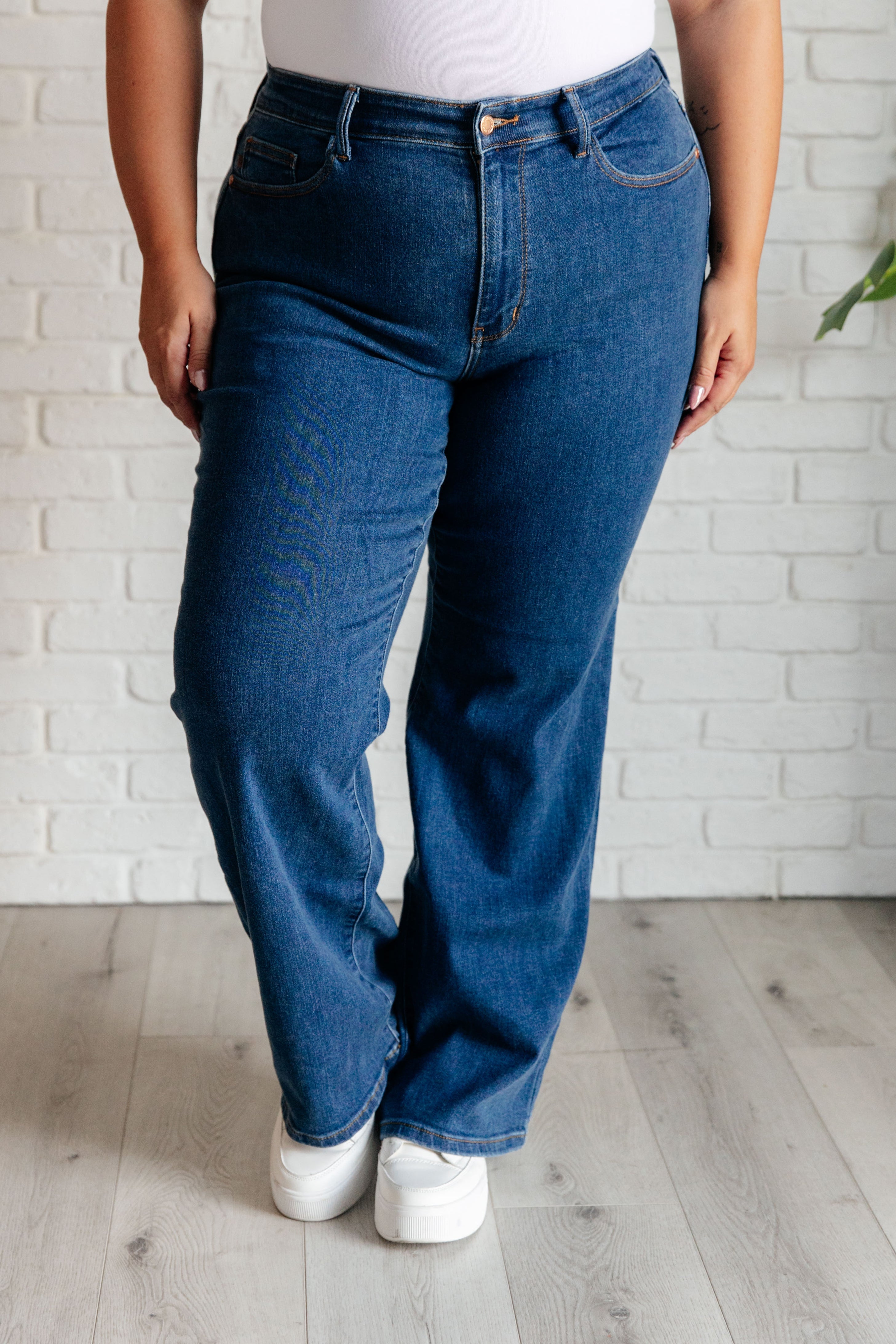 Hazel High Rise Vintage Wide Leg Jeans - Charming Charlie