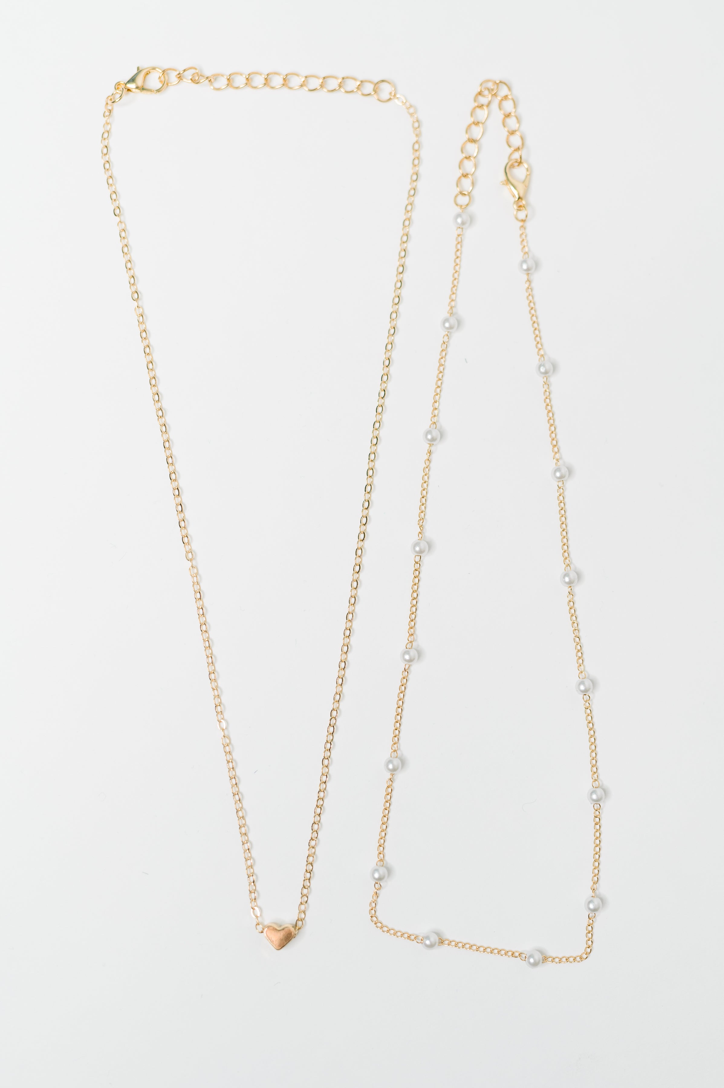 Heart of Gold Pendant Necklace Layered Set in Gold - Charming Charlie