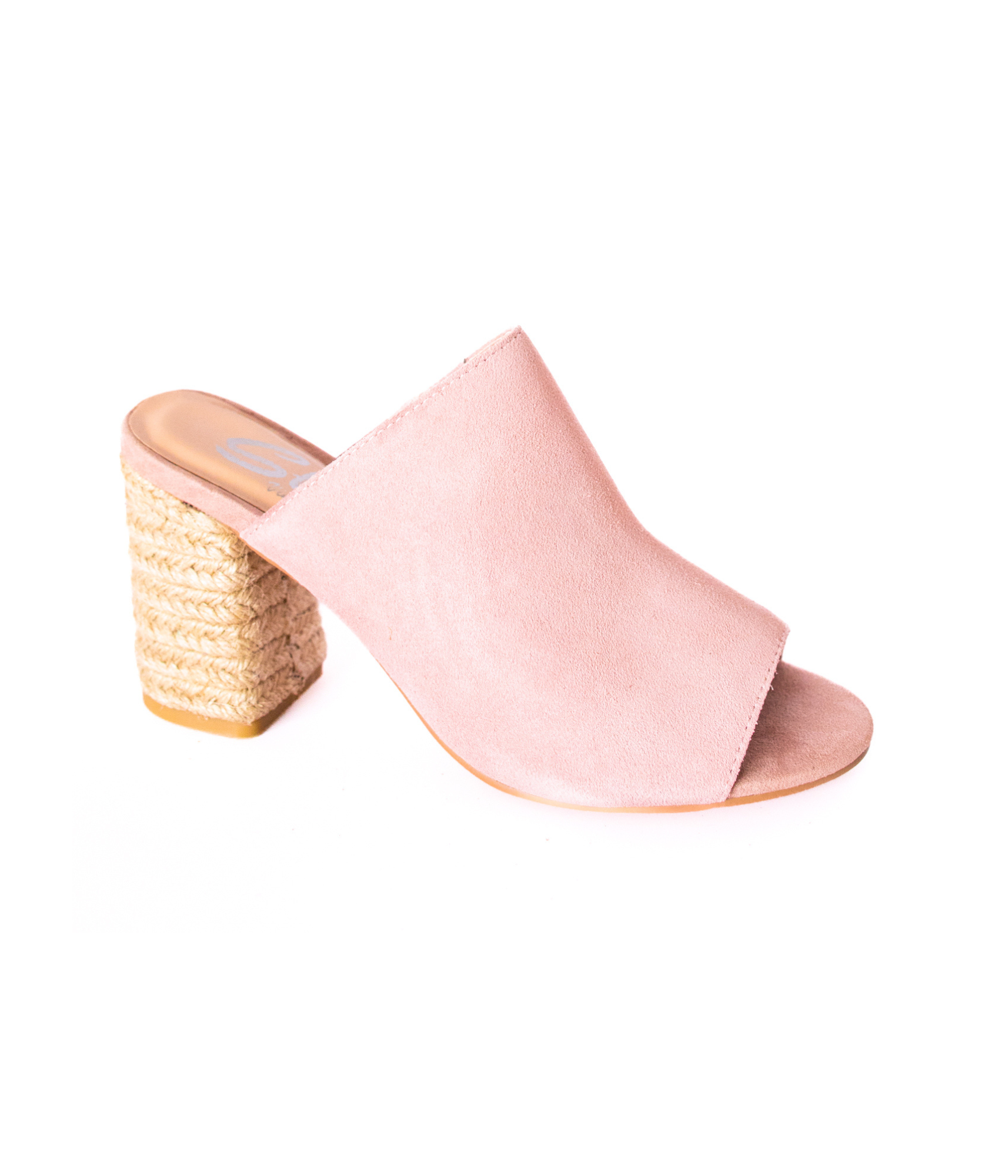 Helena Heeled Sandal in Blush Suede - Charming Charlie
