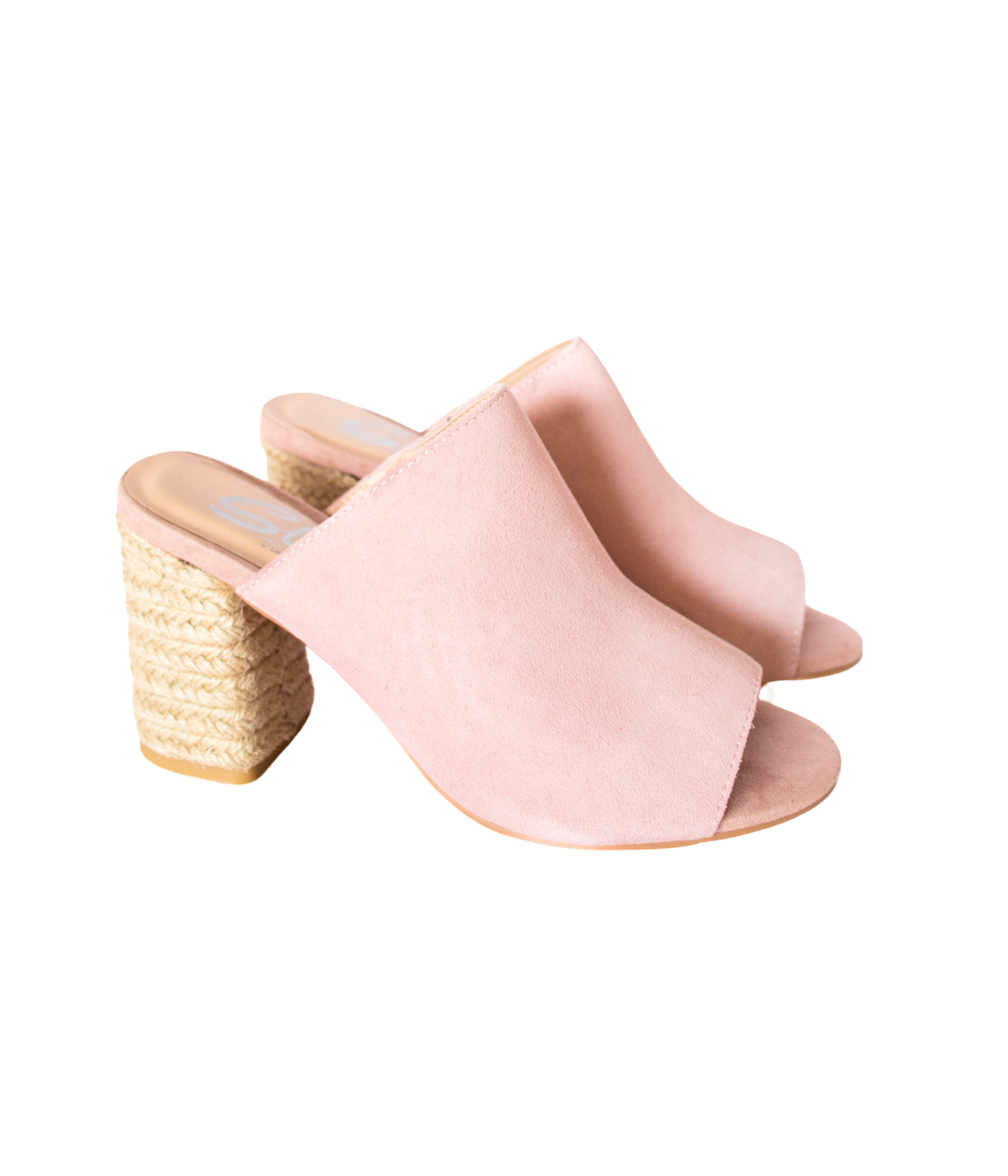 Helena Heeled Sandal in Blush Suede - Charming Charlie