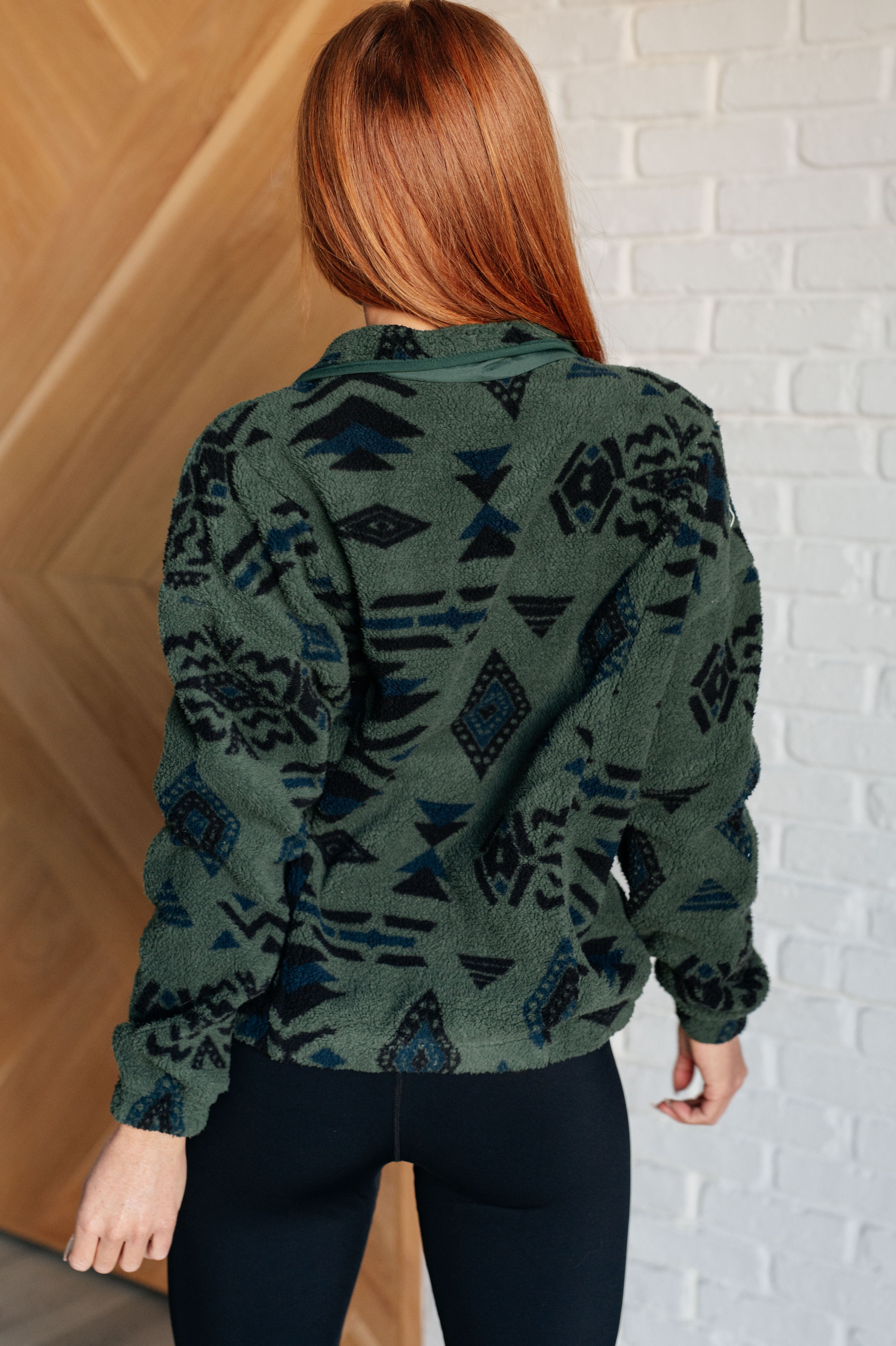 High Perspective Geometric Fleece Jacket - Charming Charlie