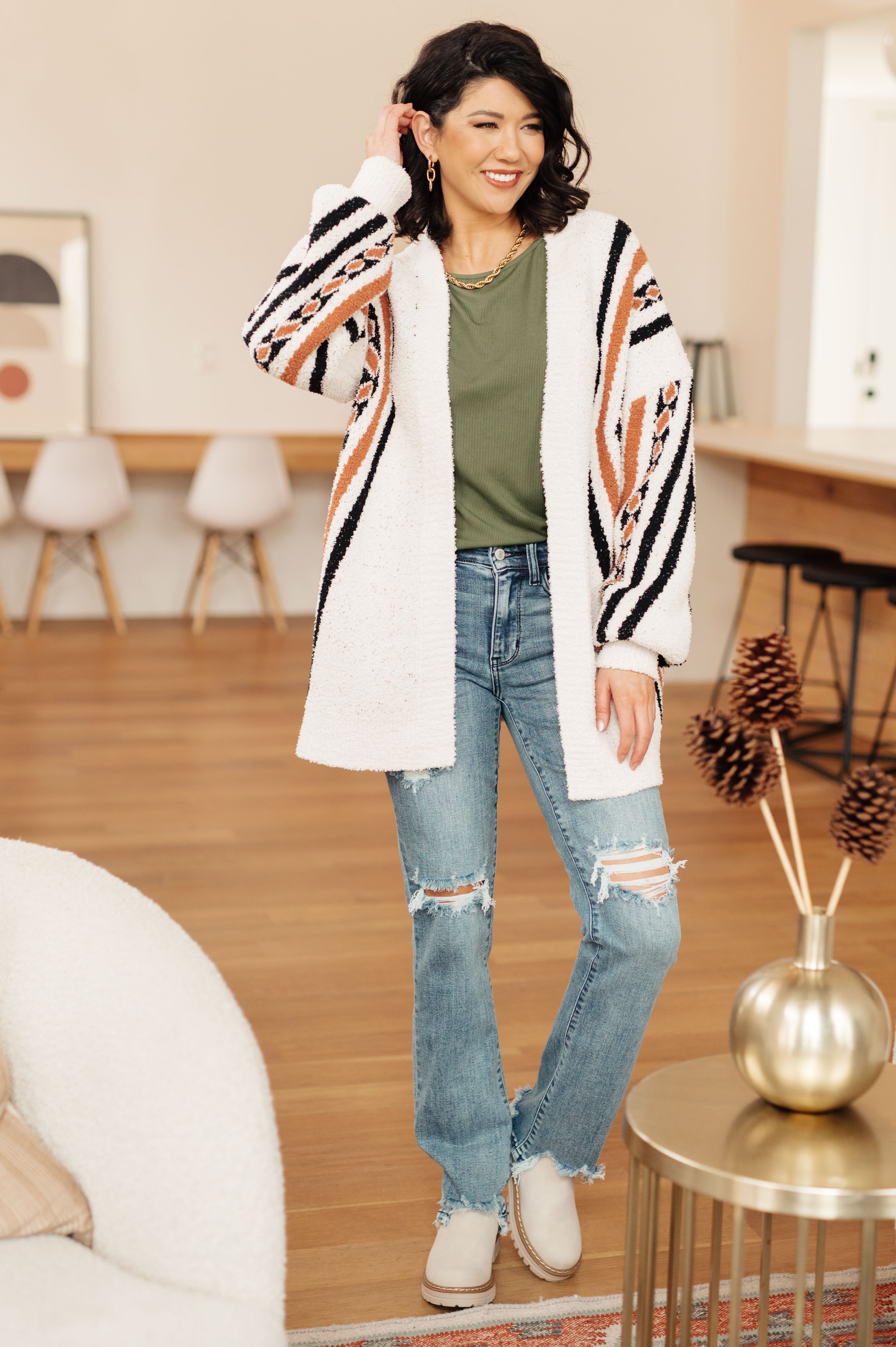 Holding On Aztec Print Cardigan - Charming Charlie