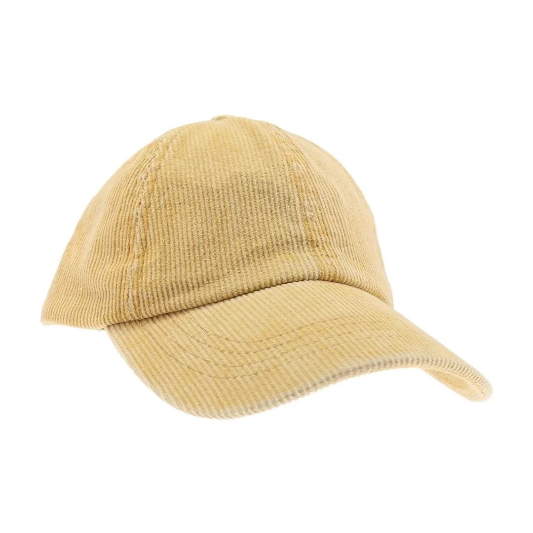 Honey Mustard C.C STONEWASHED CORDUROY CRISS CROSS PONYCAP is a fashion-forward and functional accessory. Made from high-quality stonewashed corduroy, this cap offers both comfort and style. The criss-cross design adds a trendy touch, while the adjustable strap ensures a perfect fit. Upgrade your look with this versatile and stylish cap.