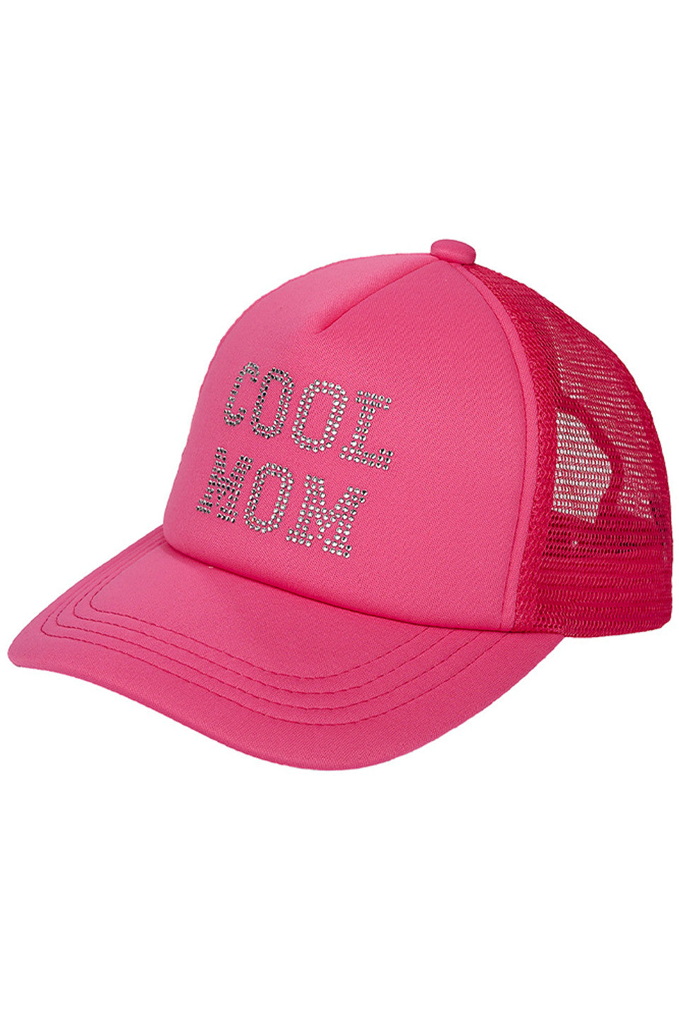 Hotpink C.C Cool Mom Rhinestones Trucker Cap is a fashionable and functional choice for any mom on the go. With its rhinestone embellishments and classic trucker design, this cap adds a touch of style to your outfit. The breathable mesh backing ensures comfort and ventilation. Perfect for running errands, outdoor activities, and everything in between.