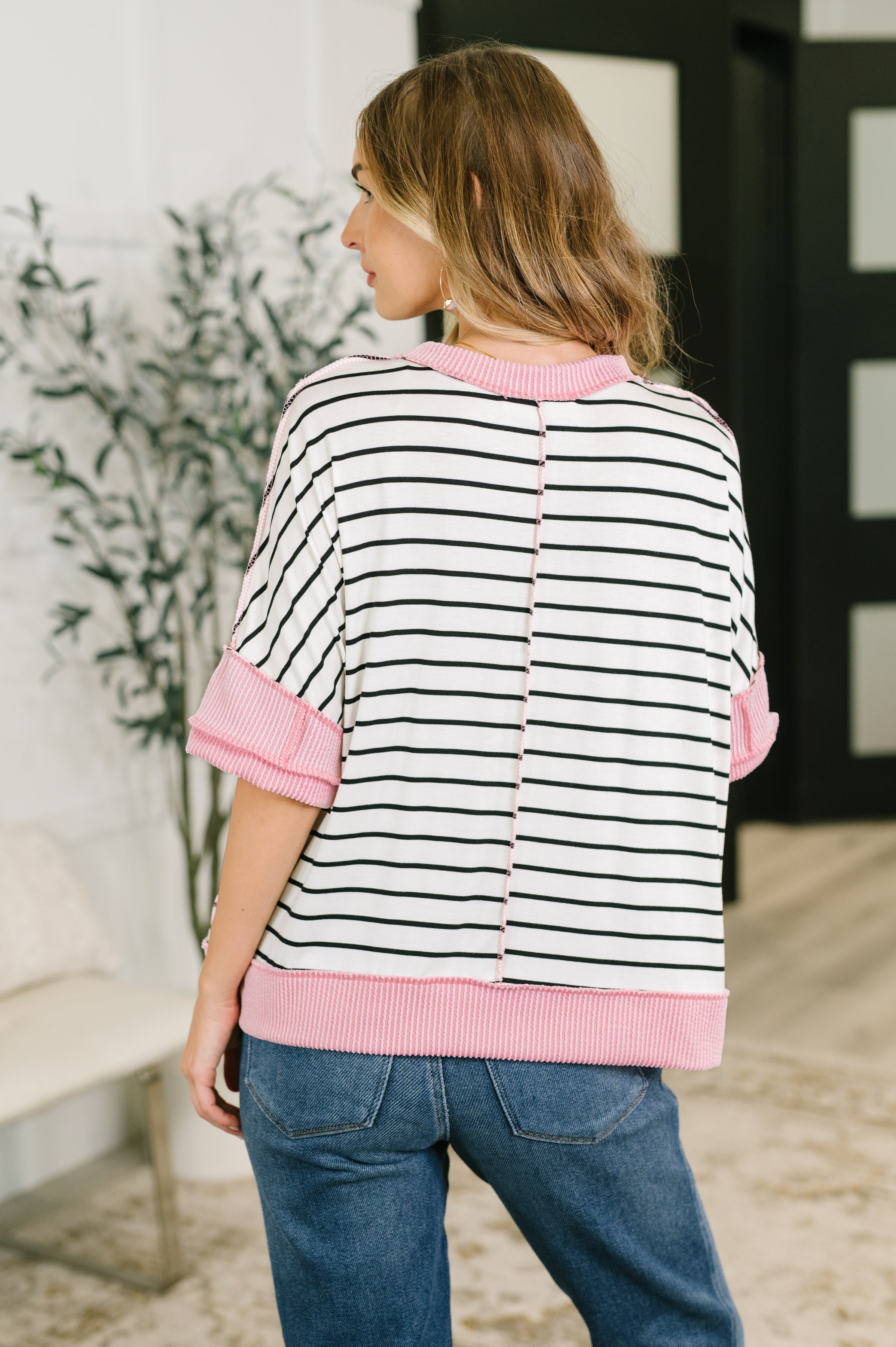 Human Nature Contrast Detailed Top - Charming Charlie