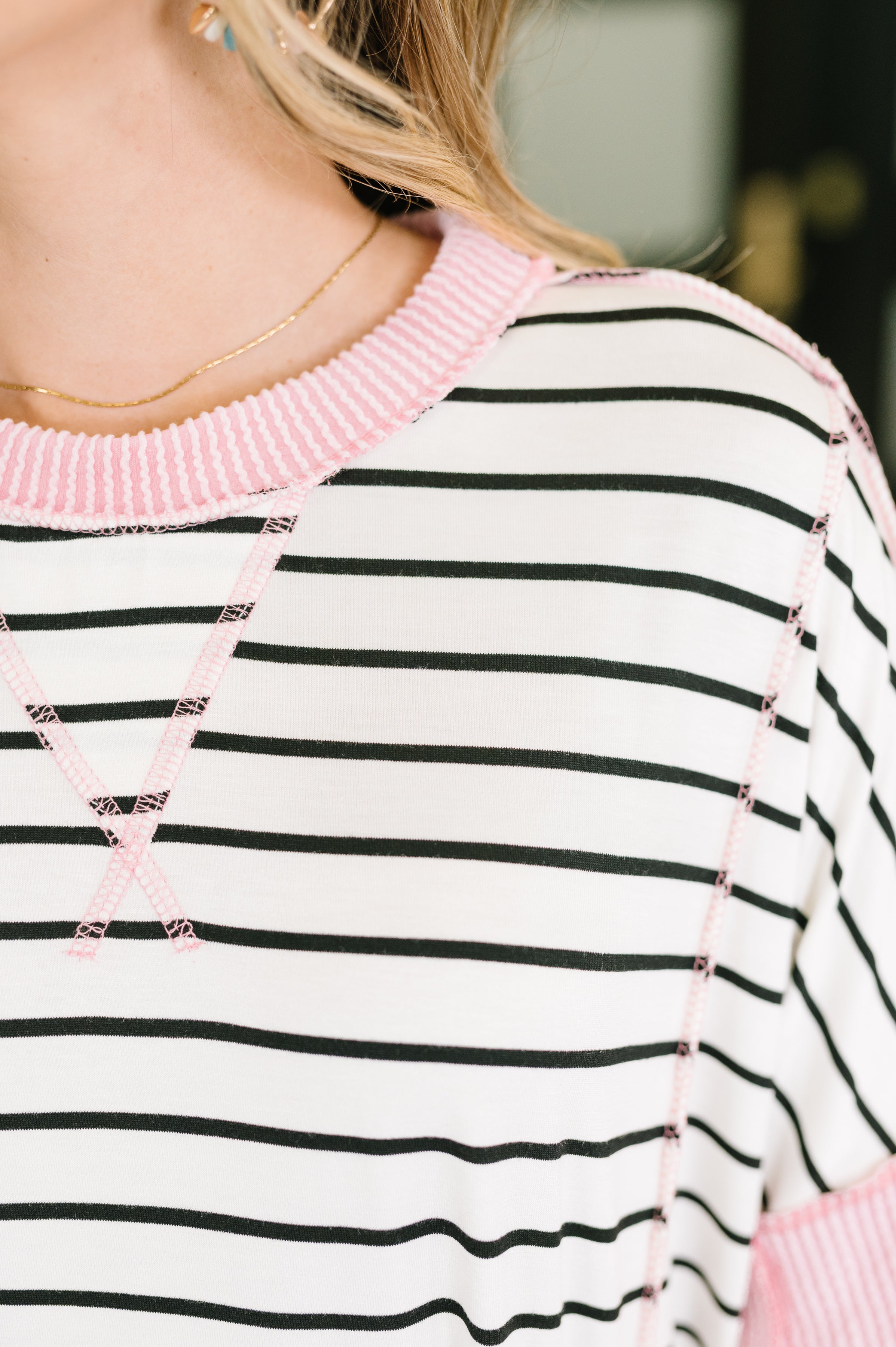 Human Nature Contrast Detailed Top - Charming Charlie
