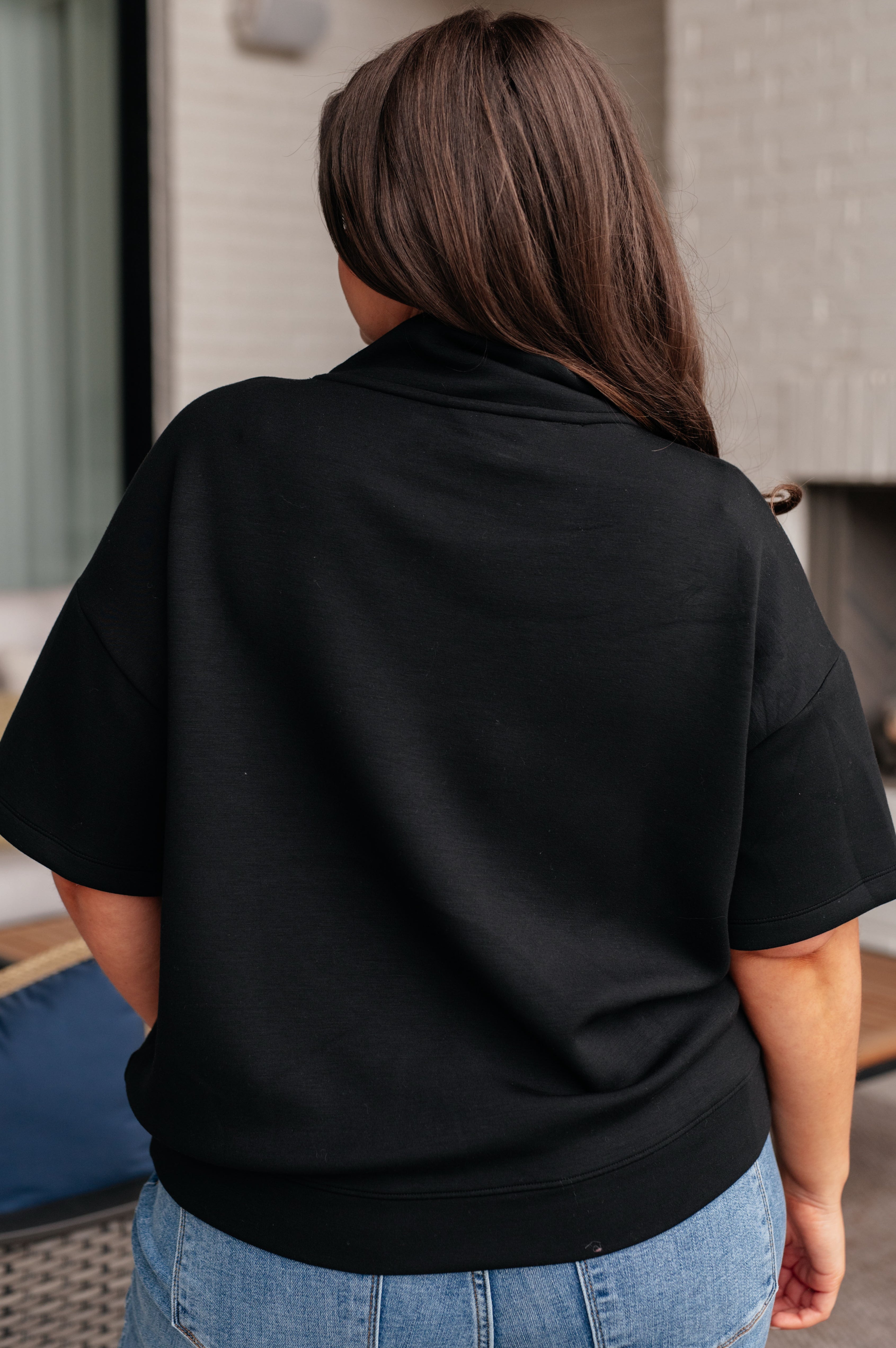 I Just Felt Like It Mock Neck Top in Black - Charming Charlie