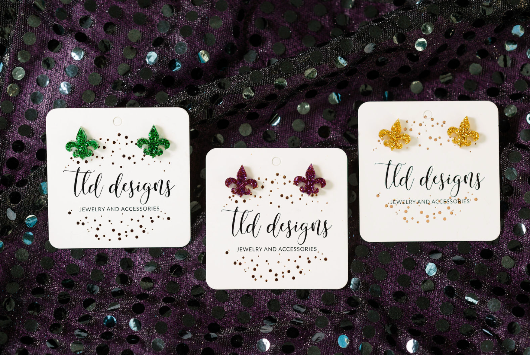 Mardi Gras Studs - Charming Charlie