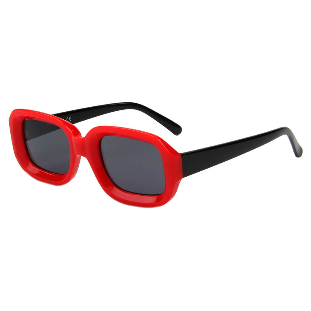 ERII | S1050 - Women Retro Vintage Square Sunglasses - Cramilo Eyewear - Stylish Trendy Affordable Sunglasses Clear Glasses Eye Wear Fashion